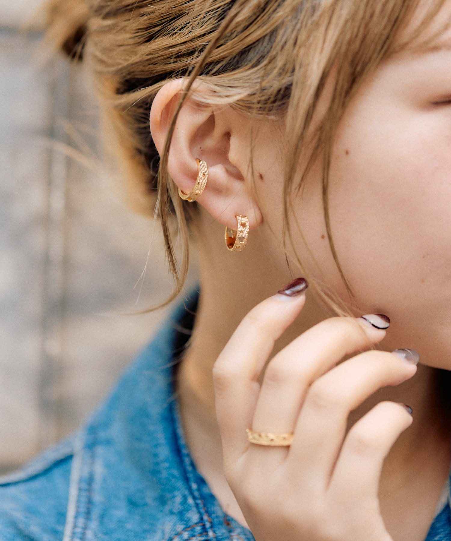 ear PAPILLONNER(イア パピヨネ) 《WEB限定/スターリングシルバー使用》星屑イヤーカフ