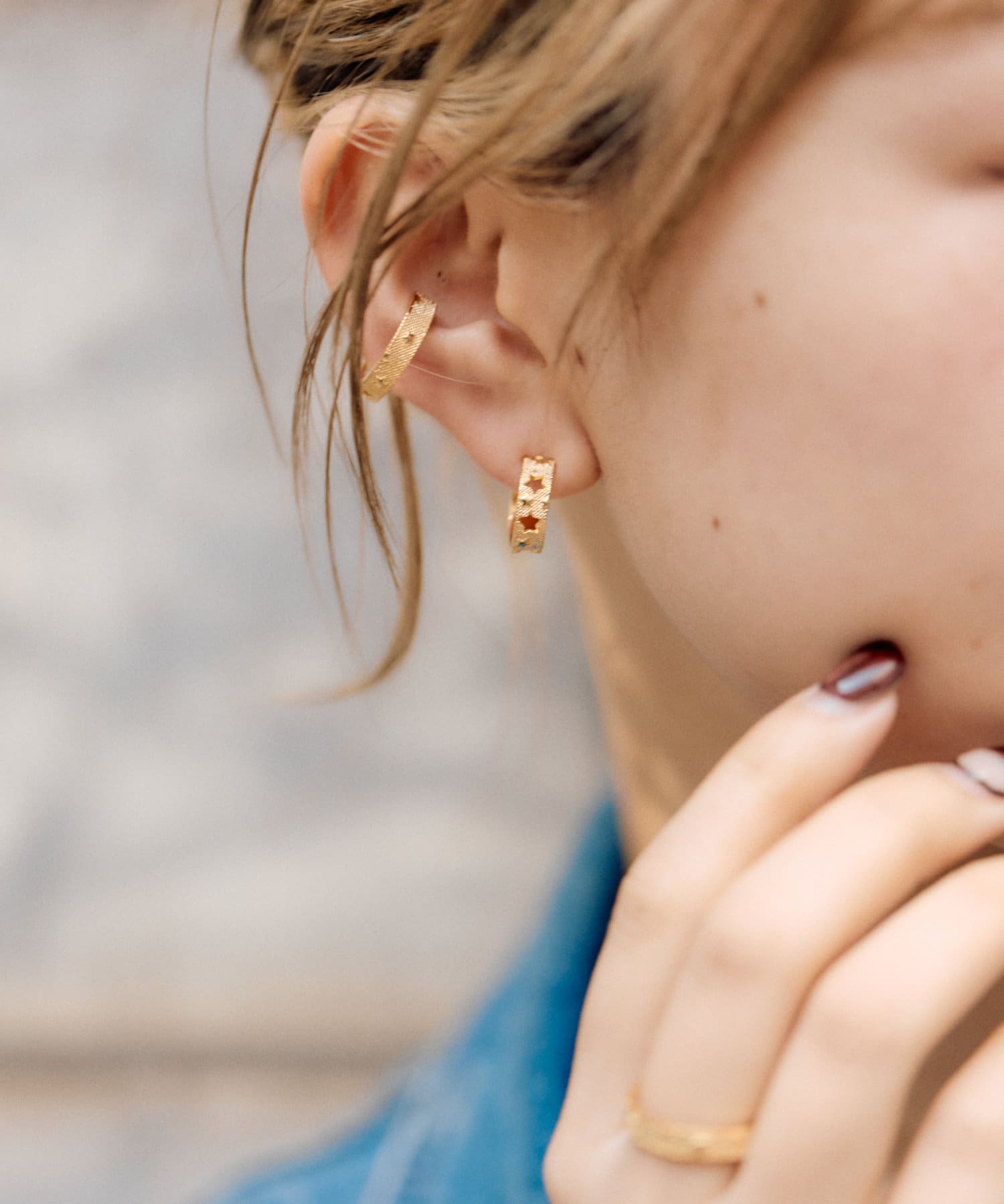 ear PAPILLONNER(イア パピヨネ) 《WEB限定/スターリングシルバー使用》星屑イヤーカフ