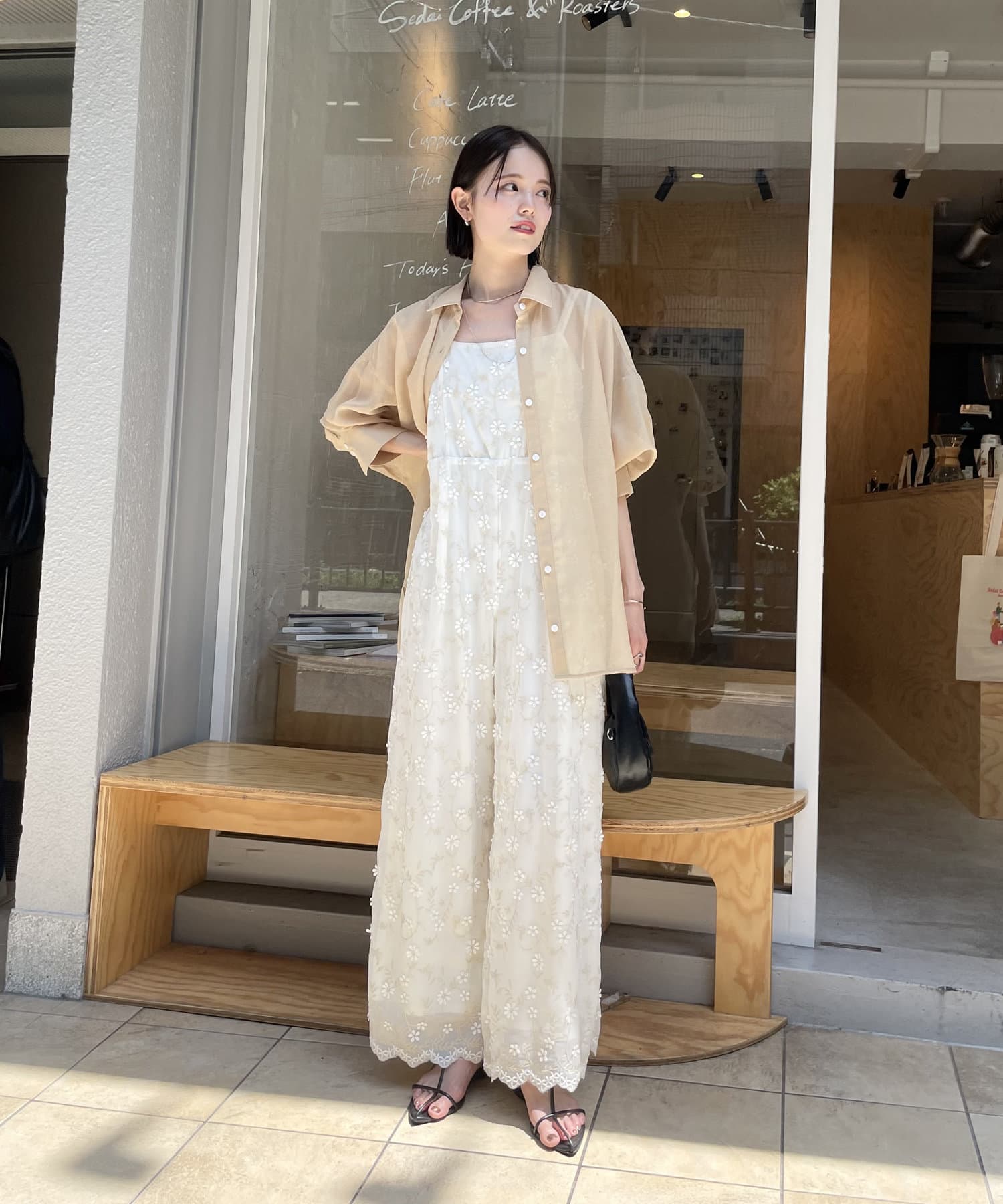 mystic】シャイニーフラワーサロペット | OUTLET(アウトレット