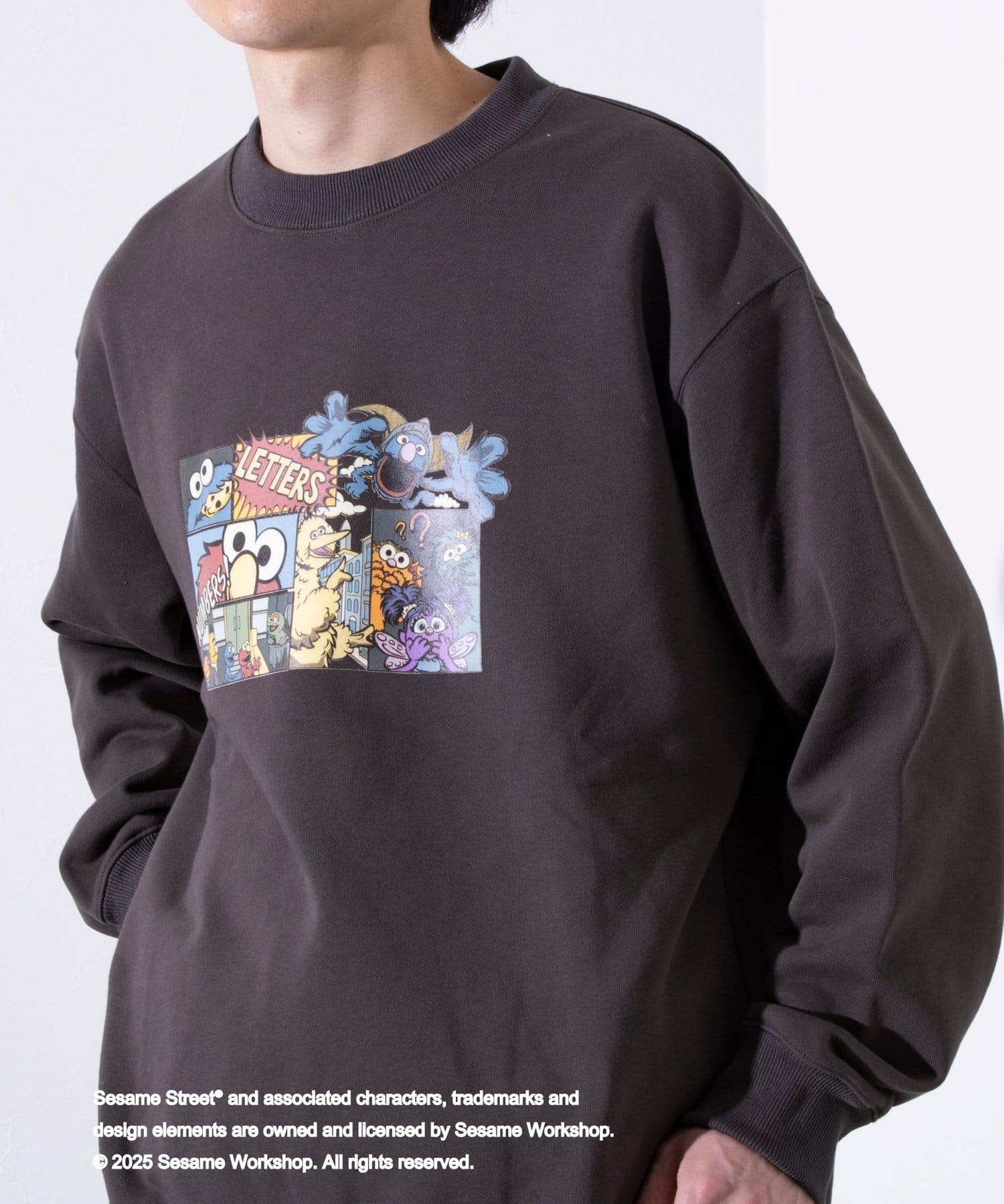 FREDY & GLOSTER(フレディ アンド グロスター) 【セサミストリート】meets【GLOSTER】クルーネック プリントスウェット