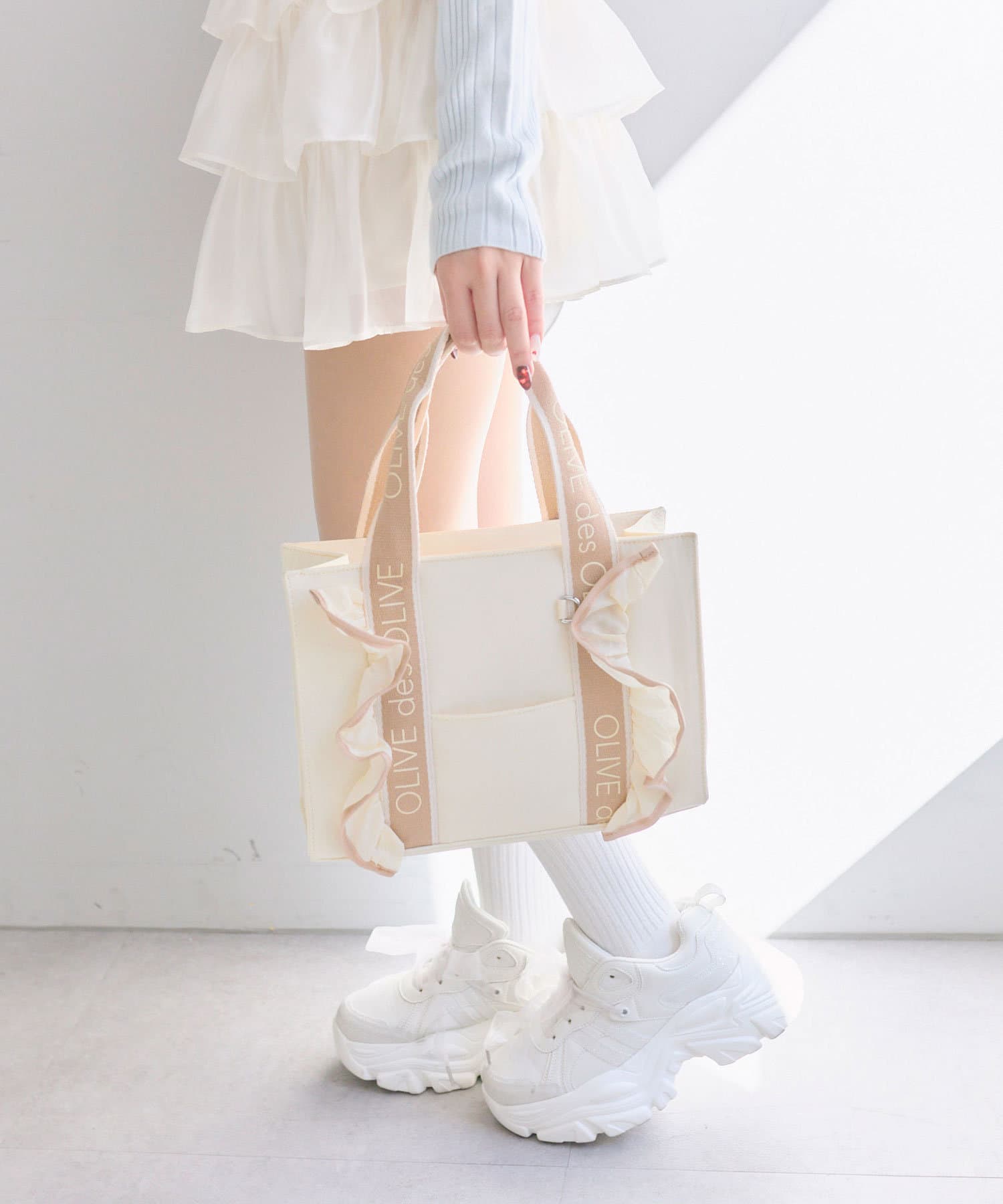 OLIVE des OLIVE ミニトート OLIVE des OLIVE home ミニトートバッグ 水色 ランチトート