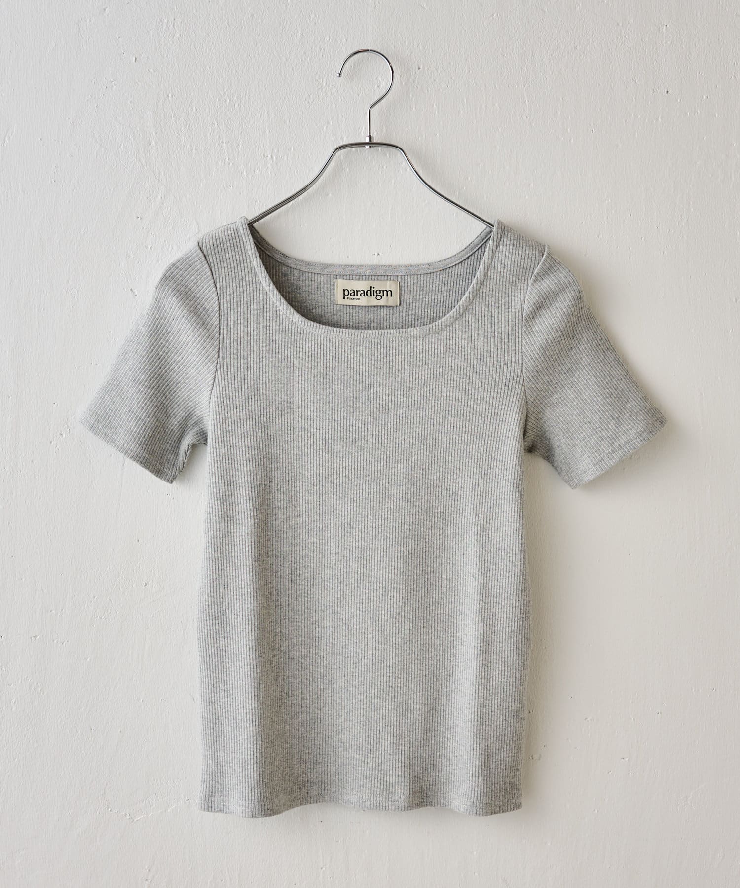 COLONY 2139(コロニー トゥーワンスリーナイン) 【paradigm】コットンリブスクエアネックカットソー半袖