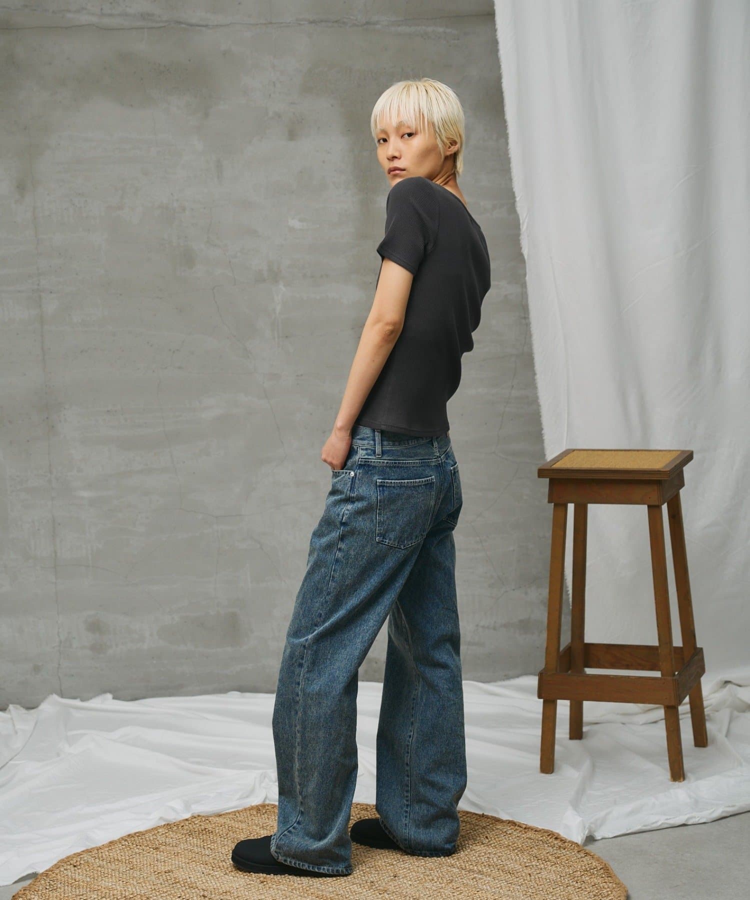 COLONY 2139(コロニー トゥーワンスリーナイン) 【paradigm】コットンリブスクエアネックカットソー半袖