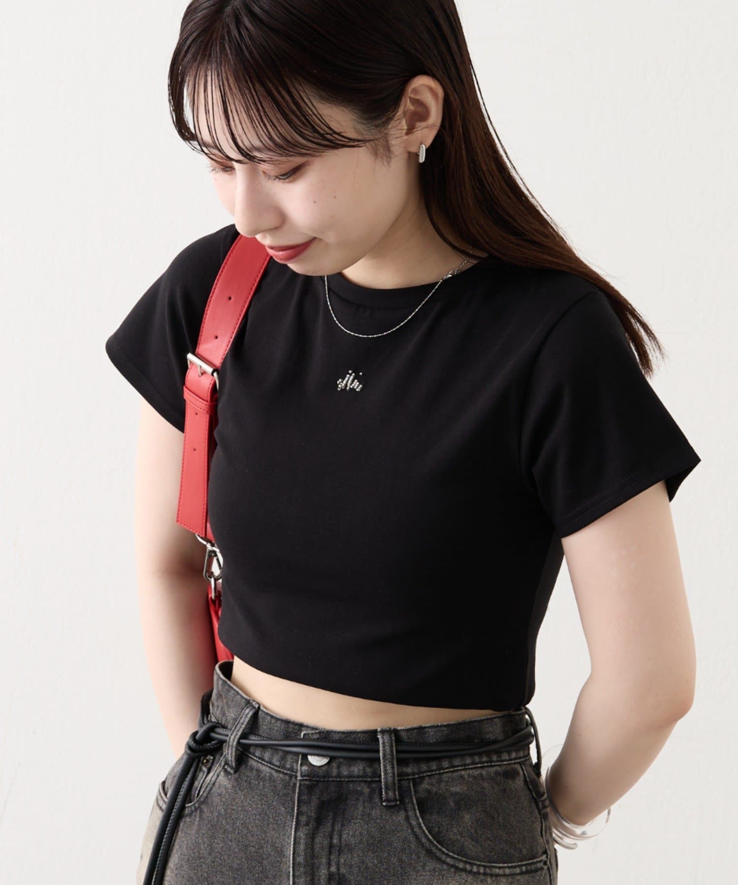 OUTLET(アウトレット) 【mystic】ビーズロゴTシャツ