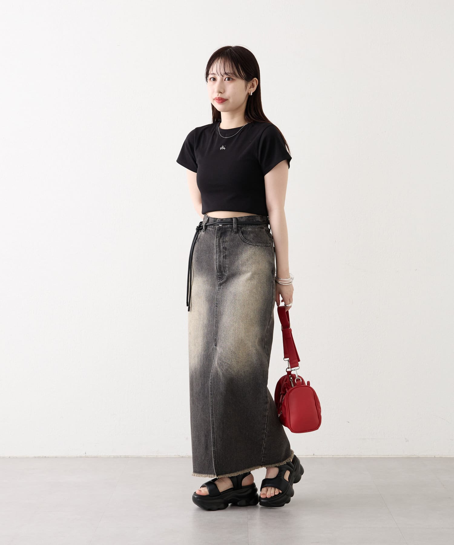 OUTLET(アウトレット) 【mystic】ビーズロゴTシャツ