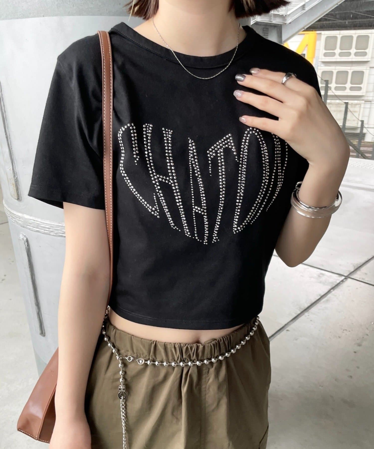 mystic】ラインストーンTシャツ | OUTLET(アウトレット)レディース