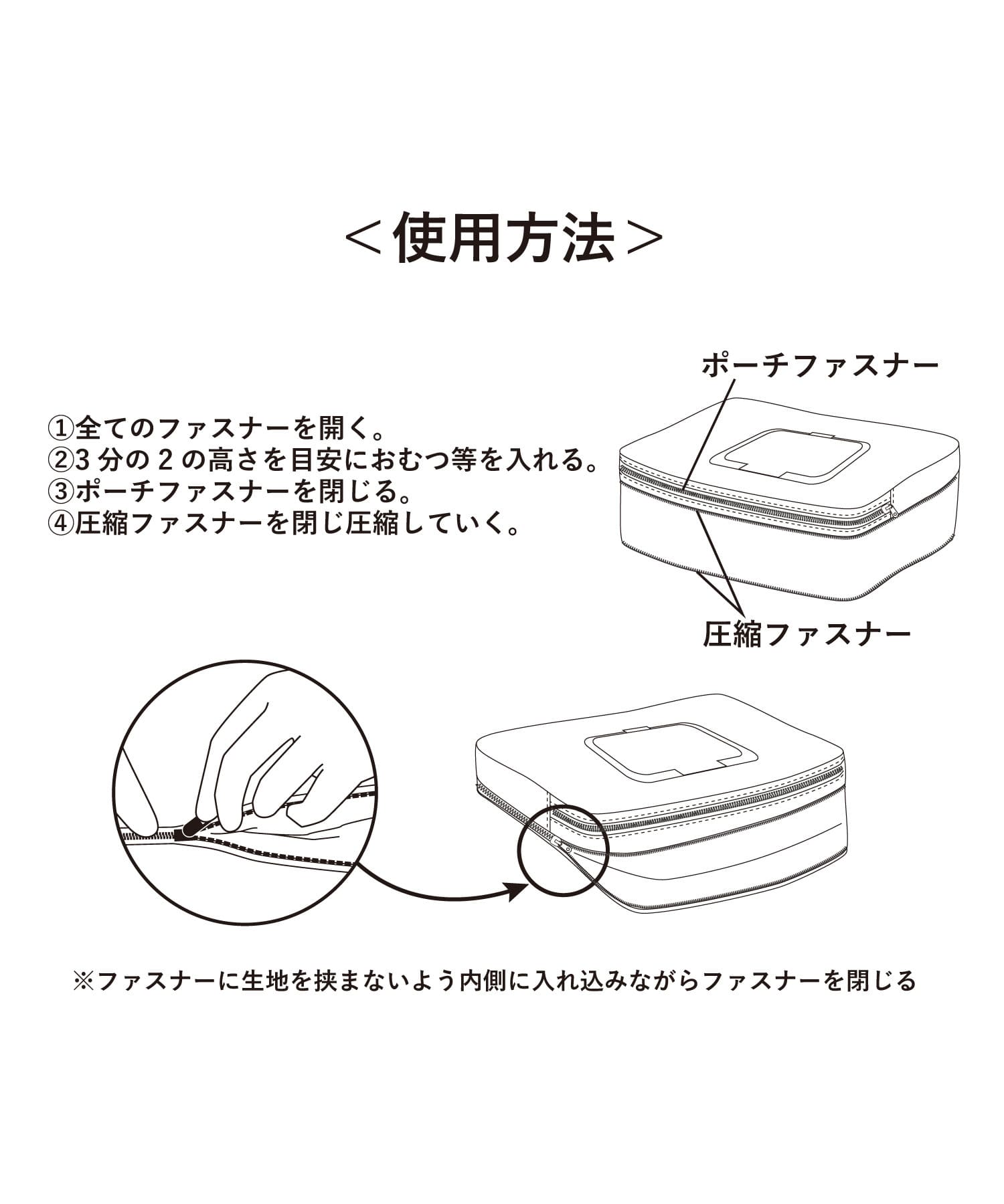 3COINS(スリーコインズ) 圧縮おむつポーチ／KIDSおでかけ