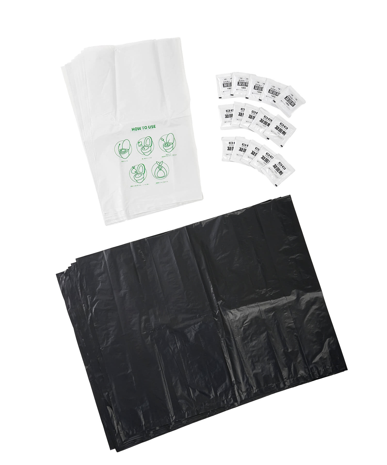 3COINS(スリーコインズ) 家庭用緊急トイレ15個セット／SOBANI