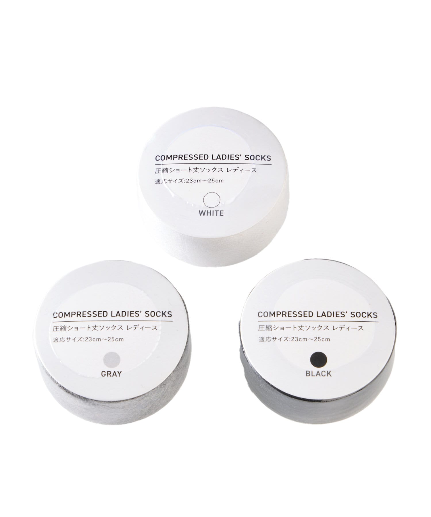 3COINS(スリーコインズ) 圧縮ショート丈ソックス3足セット：レディース／SOBANI
