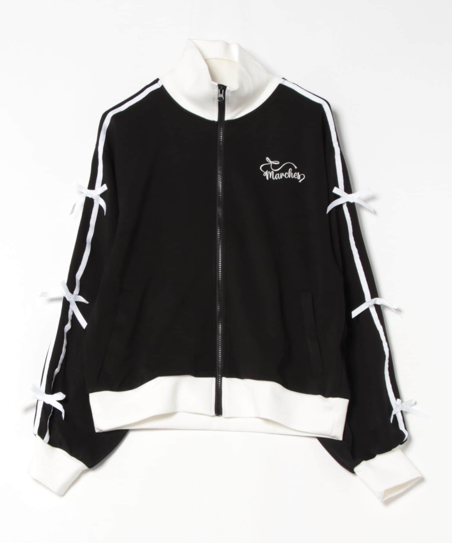 NICE CLAUP / OLIVE des OLIVE OUTLET(ナイスクラップ  / オリーブ デ オリーブ アウトレット) 【春の新作】【MARCHES】ライン＆リボンジャージ