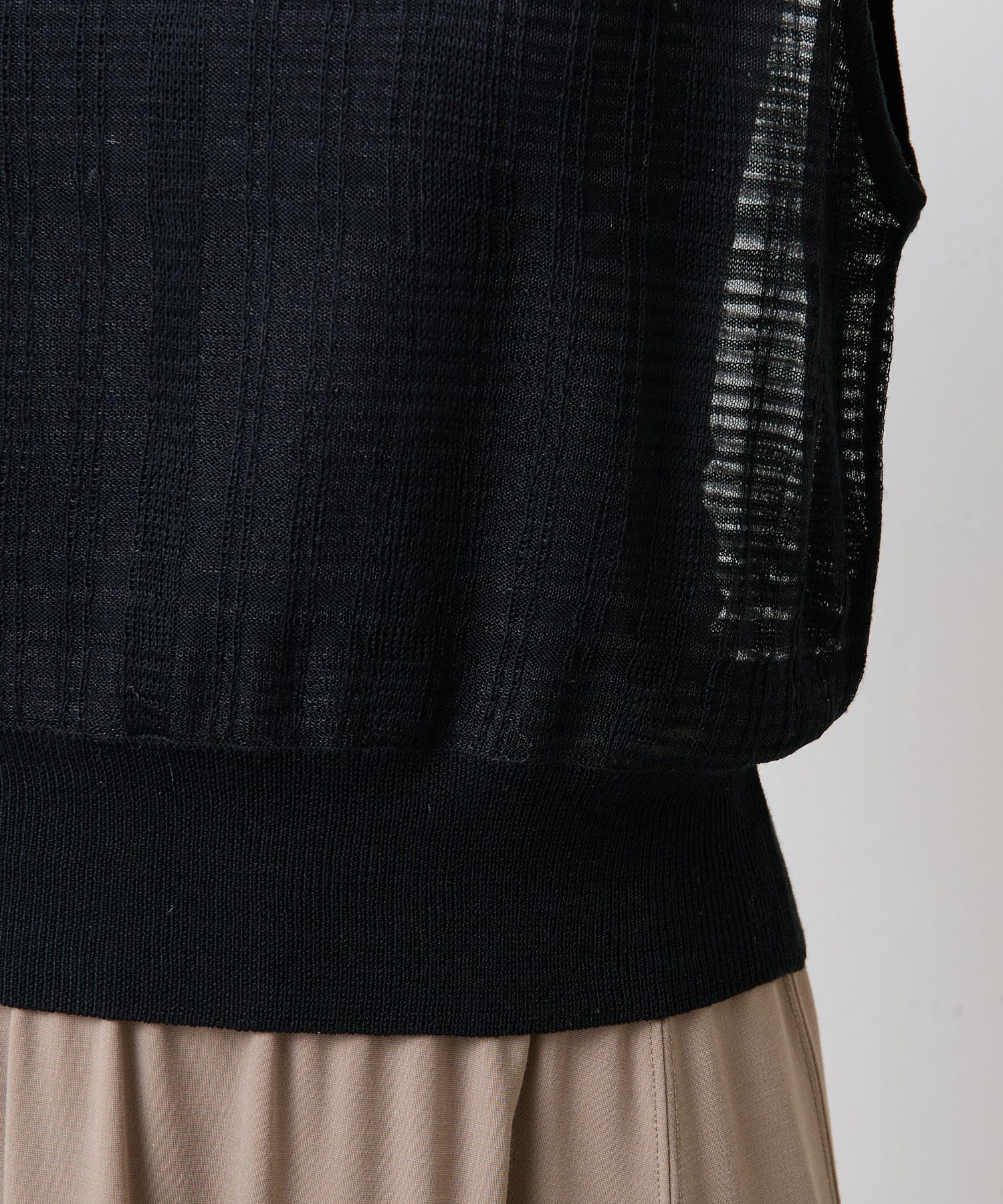 Jena　espace merveilleux(ジェナ　エスパスメルヴェイユ) シアーチェックノースリニット