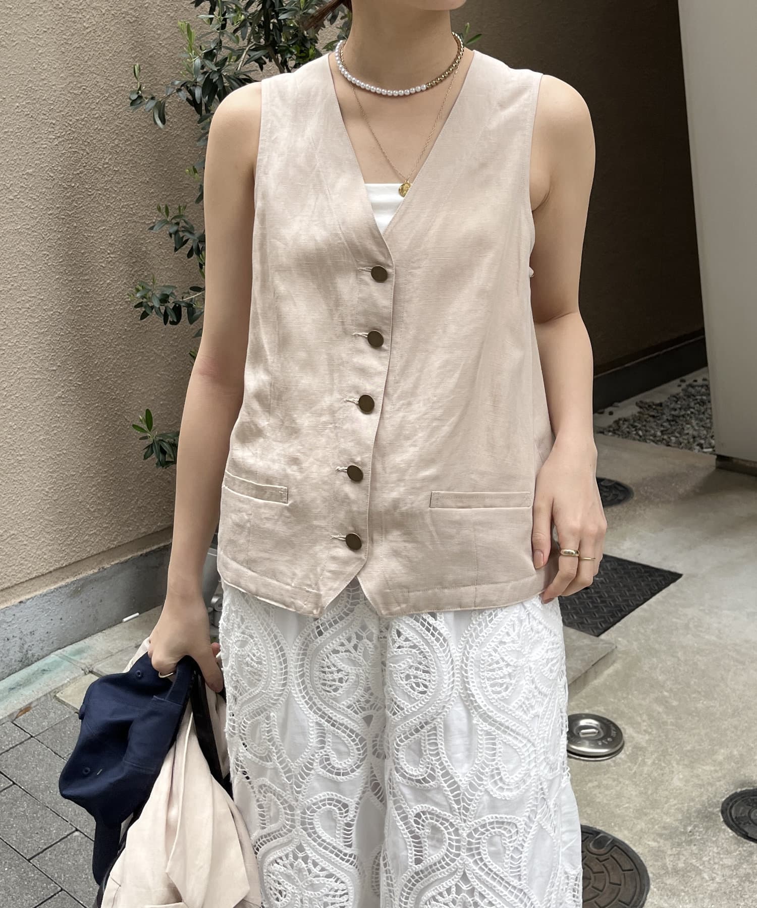 DOUDOU(ドゥドゥ) リヨセルリネンベスト