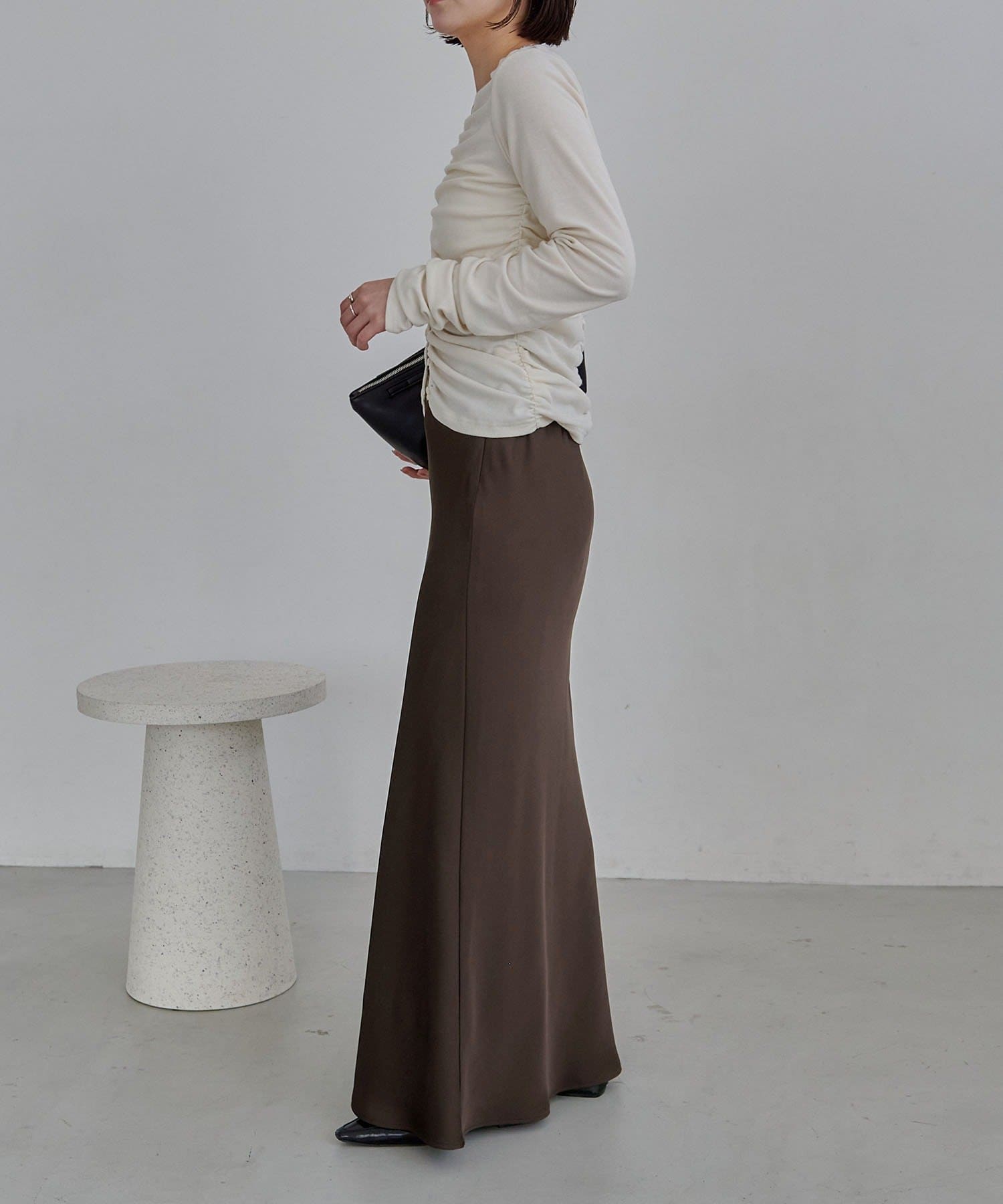 CAPRICIEUX LE'MAGE(カプリシュレマージュ) 【新色/ブラウン】バイアススカート