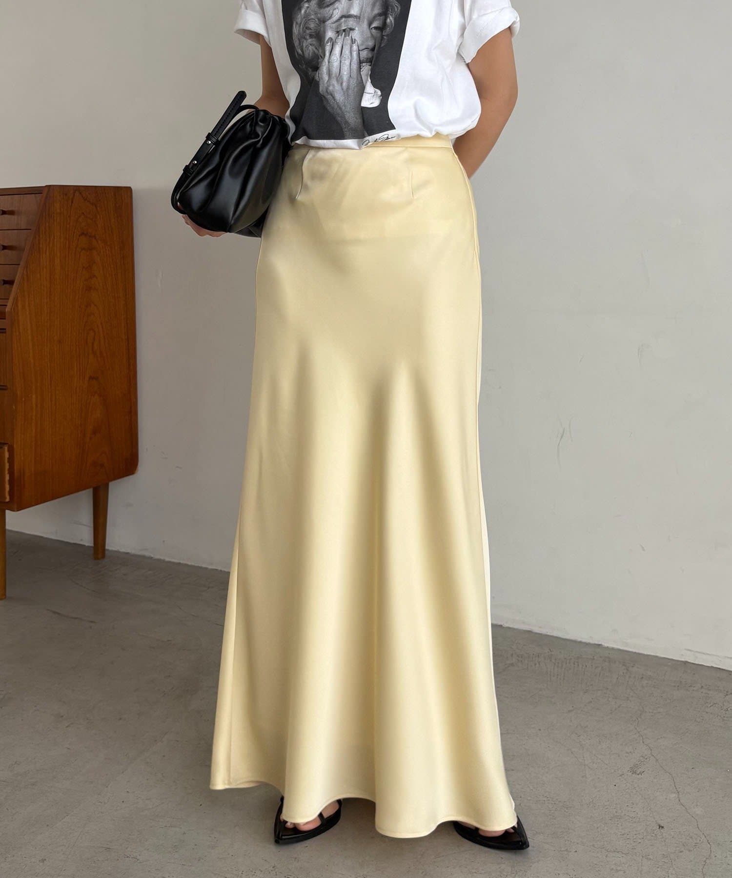CAPRICIEUX LE'MAGE(カプリシュレマージュ) 【新色イエロー/サイズ展開あり】バイアススカート