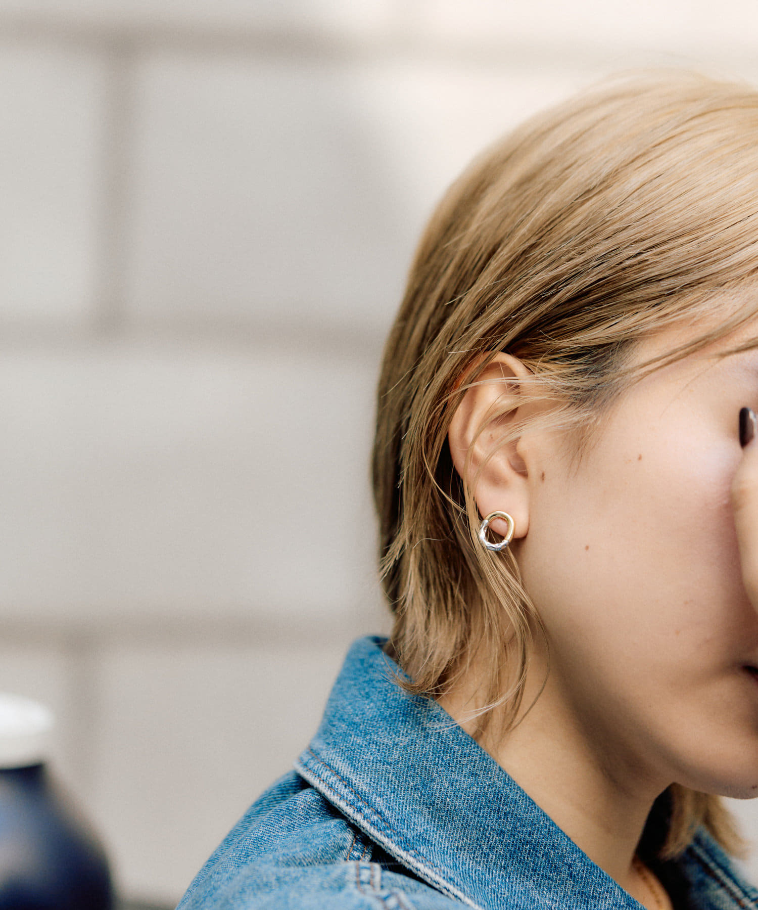 ear PAPILLONNER(イア パピヨネ) 《WEB＆一部店舗限定》バイカラープチリングピアス