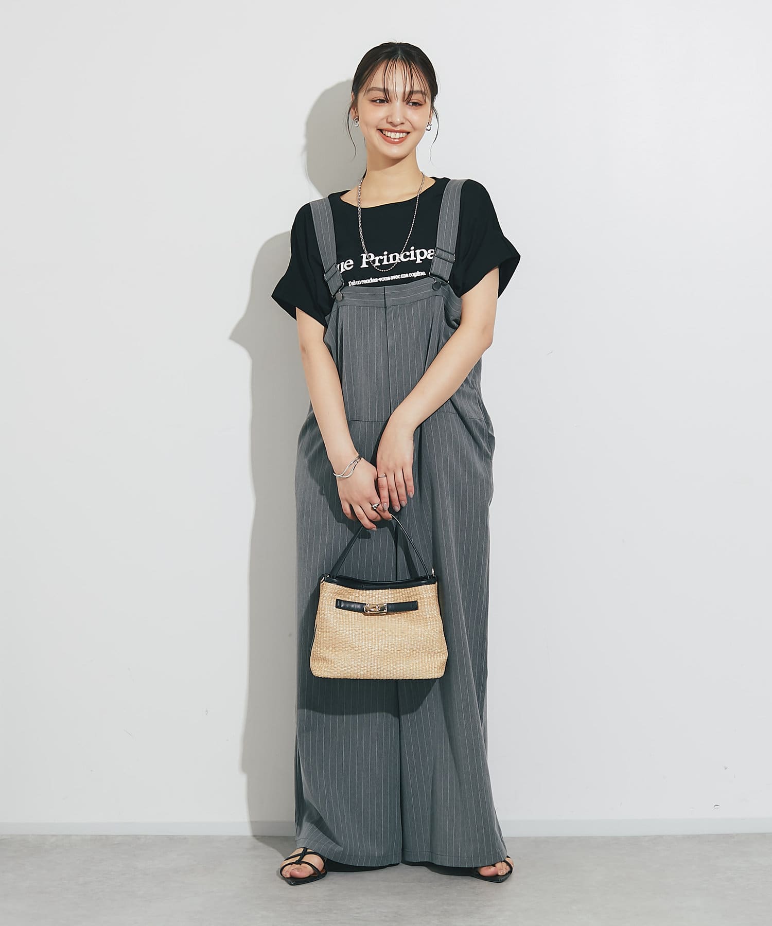 un dix cors(アンディコール) 《綿100％・洗練された雰囲気》シルケットボックス発砲プリントTシャツ