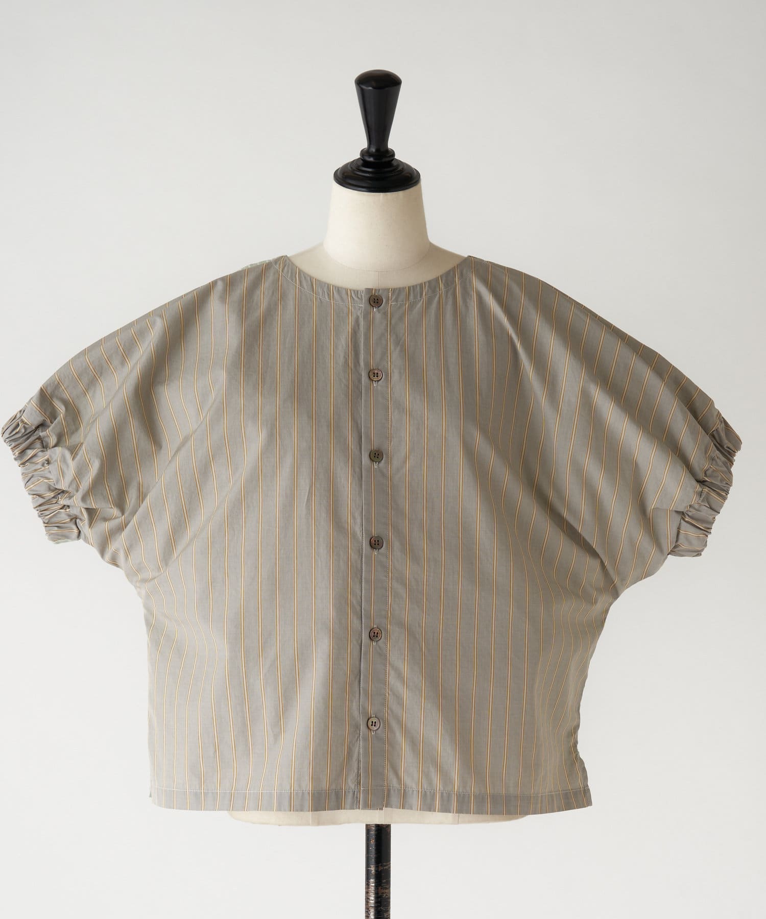 BEARDSLEY(ビアズリー) ストライプコンビ前後ブラウス
