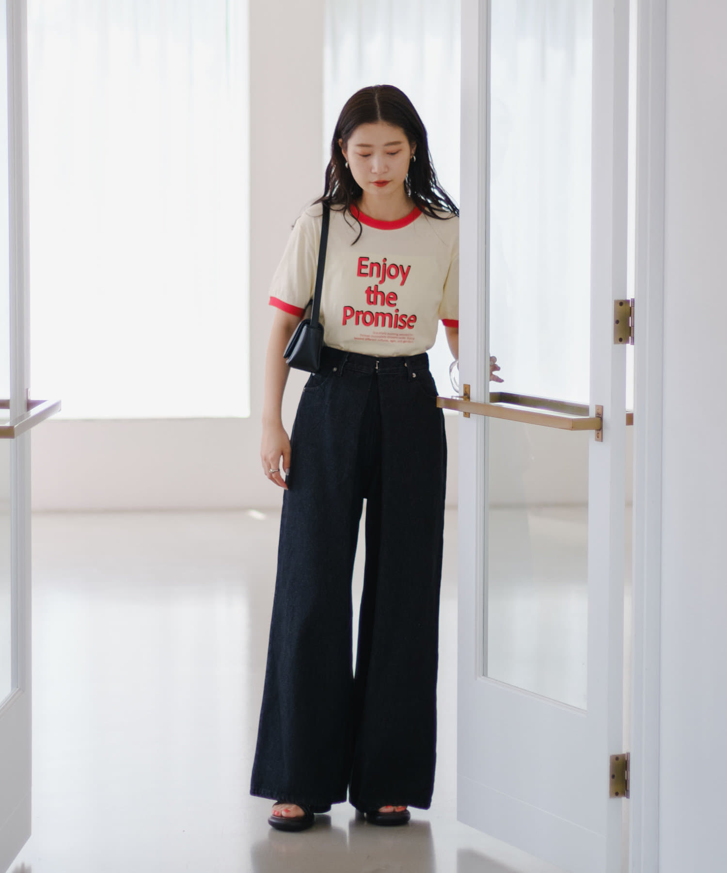 OUTLET(アウトレット) 【Kastane】ロゴプリントリンガーTEE