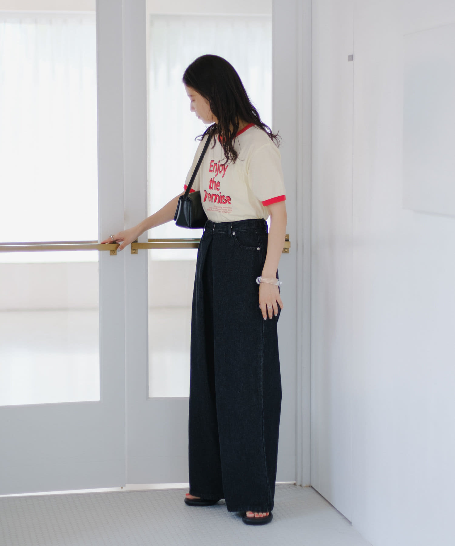 OUTLET(アウトレット) 【Kastane】ロゴプリントリンガーTEE