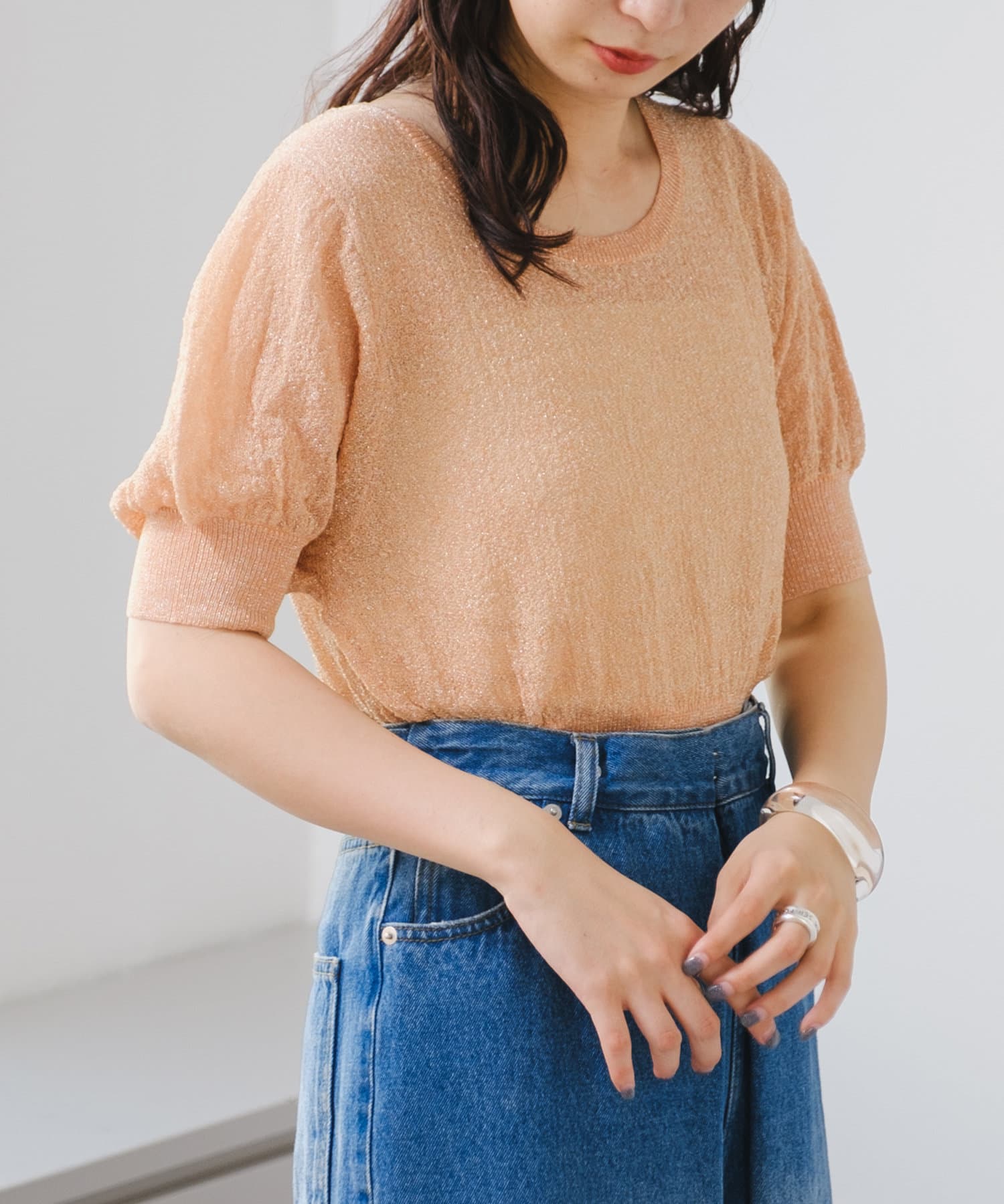 OUTLET(アウトレット) 【Kastane】ラメシアーニットプルオーバー