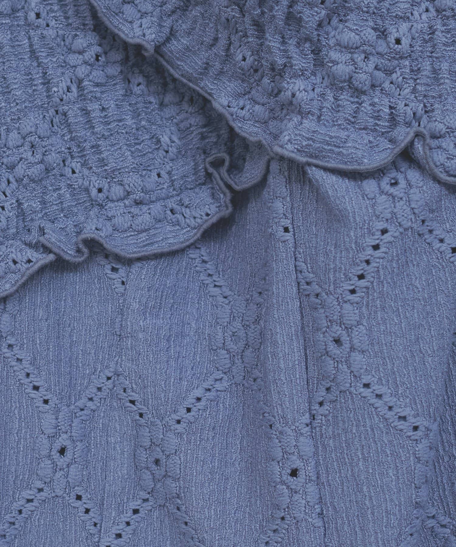 natural couture(ナチュラルクチュール) カットレースフロントクロスサロペ