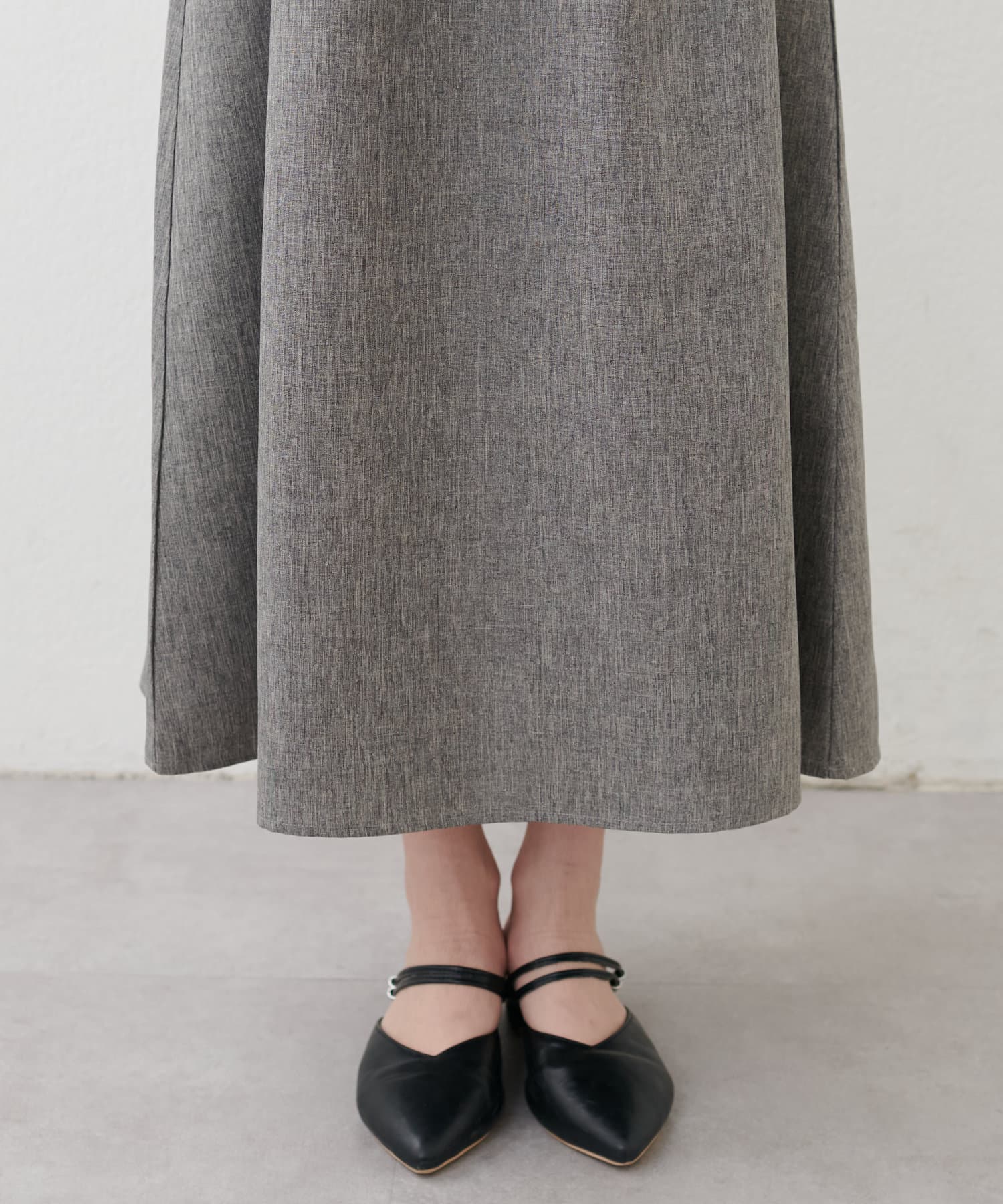 natural couture(ナチュラルクチュール) 【WEB限定】キーネックパフスリーブワンピース