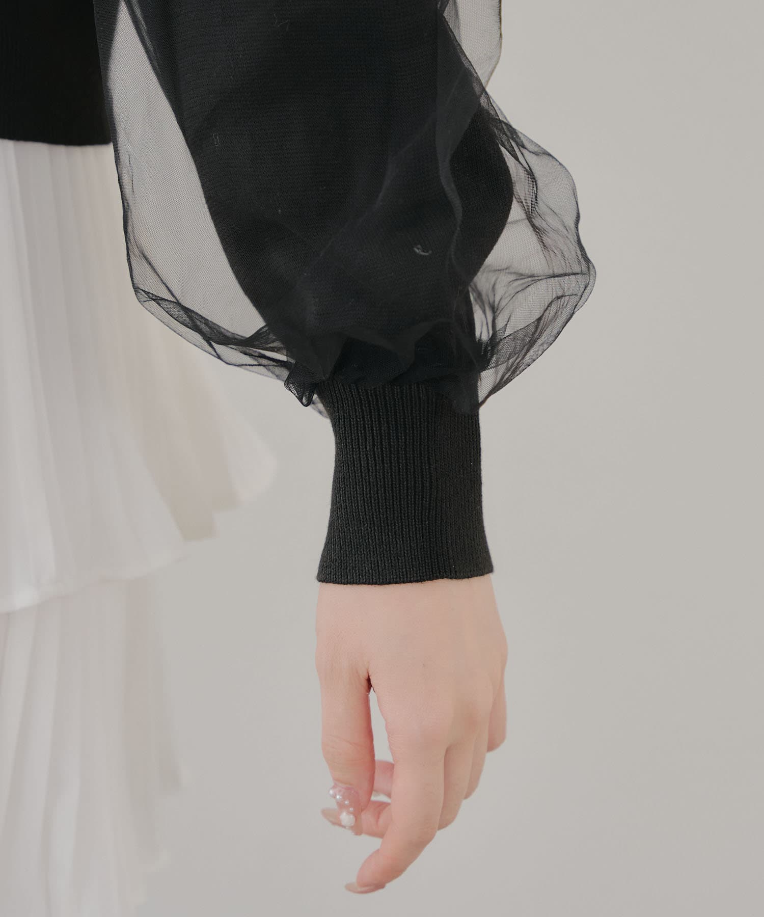 Remind me and forever(リマインドミーアンドフォーエバー) 【オンオフ着まわせます】チュール重ねカーディガン