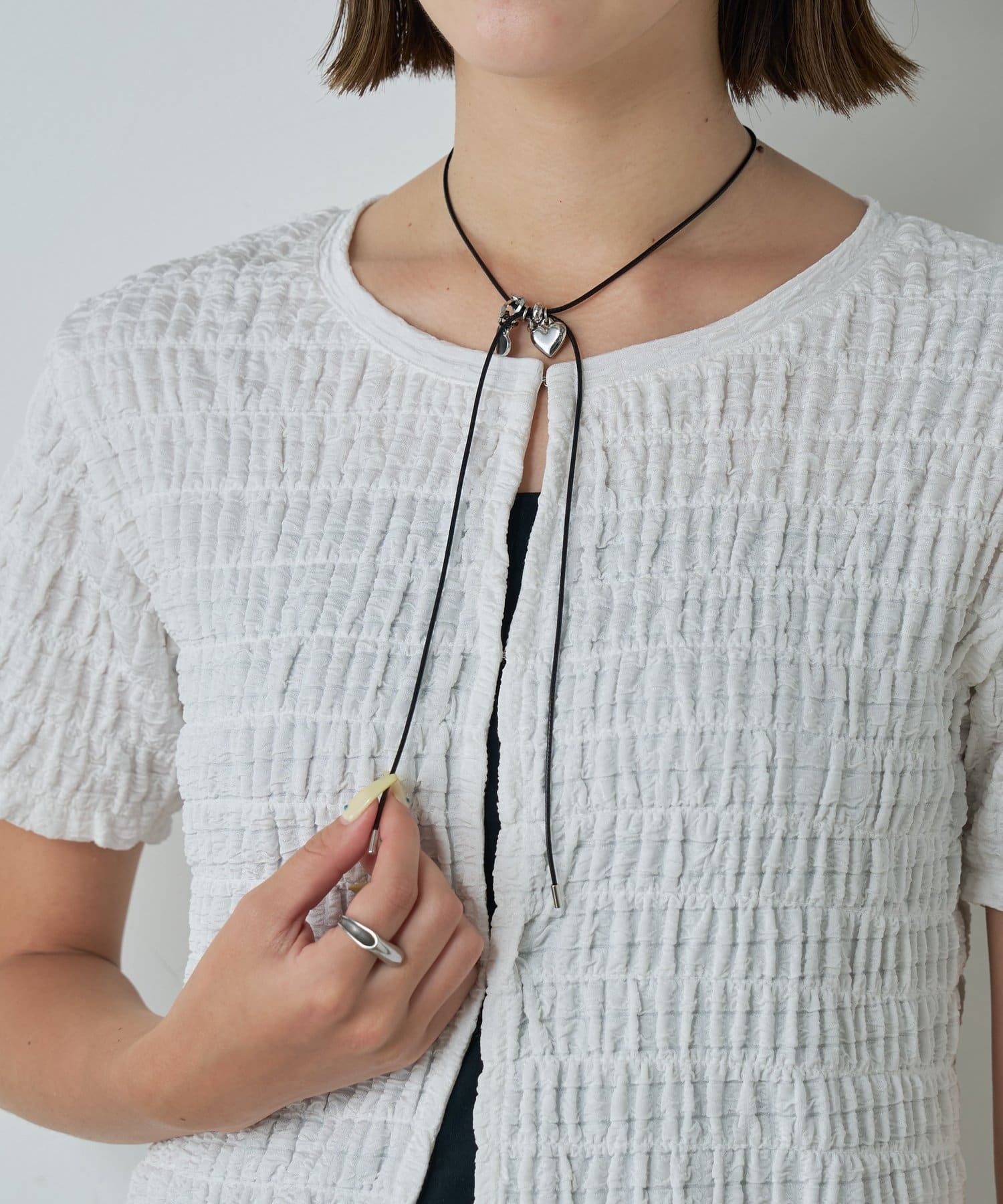 -goocy-(グーシー) スライダーハートコードネックレス