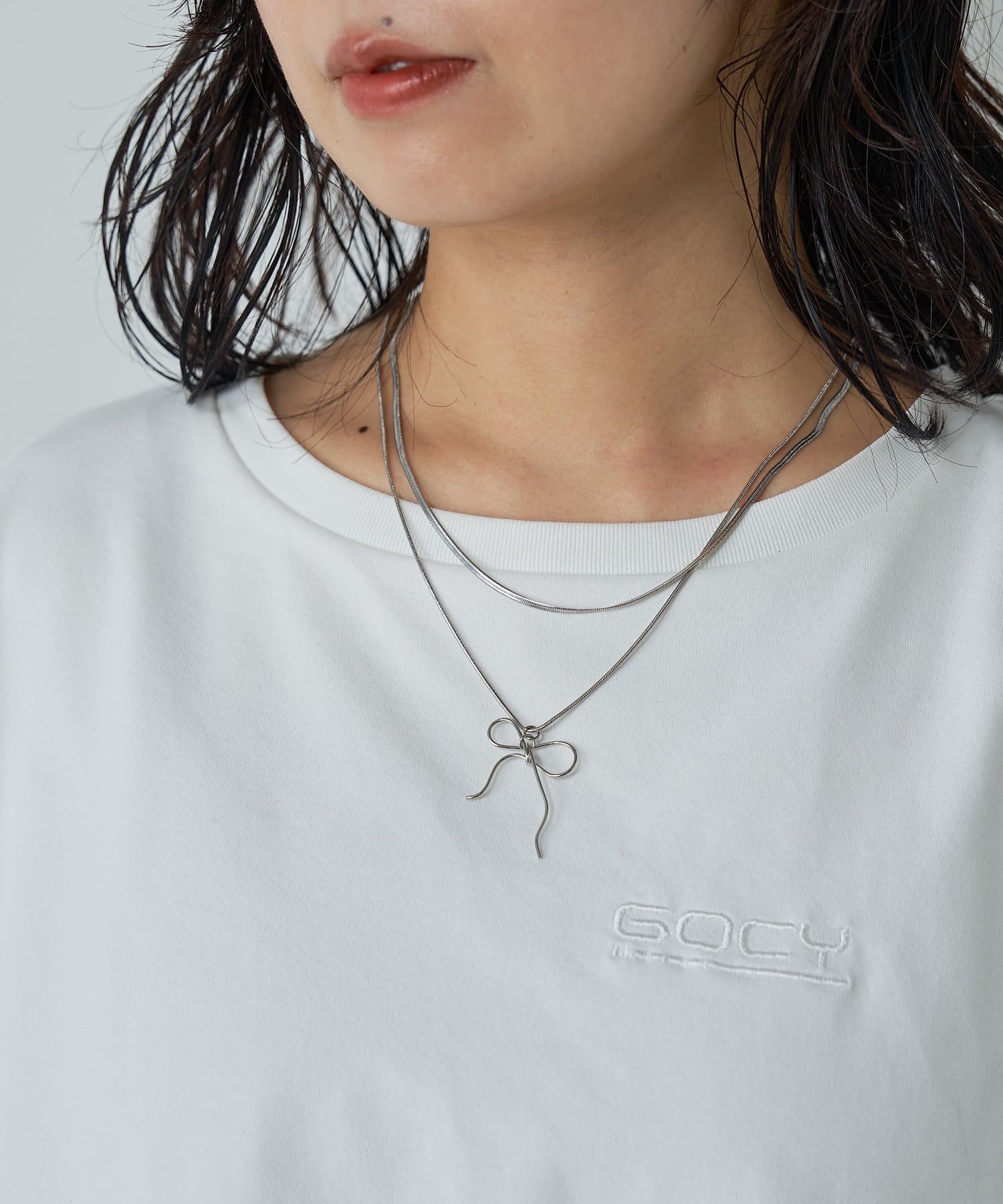 -goocy-(グーシー) 2連リボンネックレス
