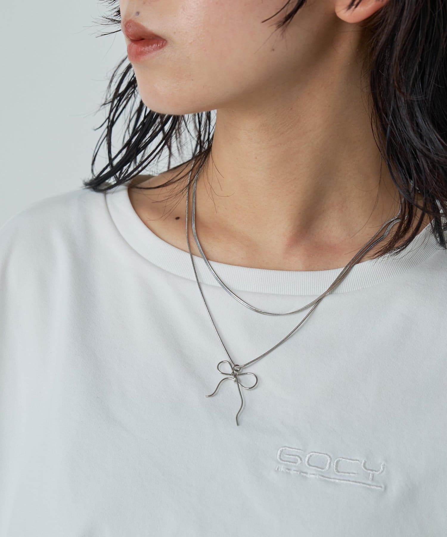 -goocy-(グーシー) 2連リボンネックレス