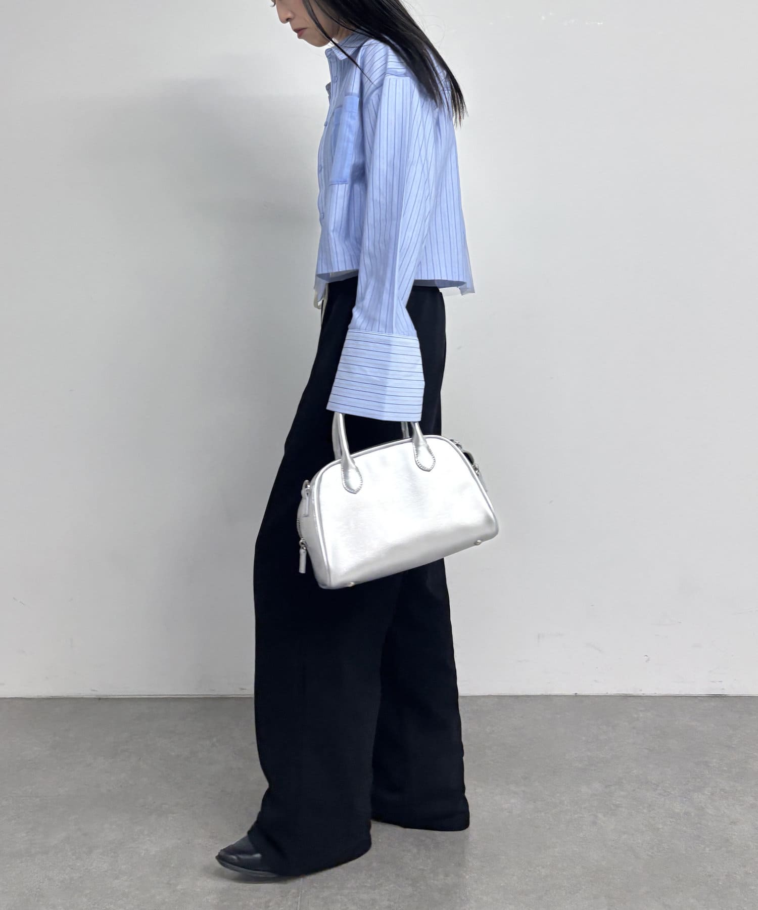 -goocy-(グーシー) 裏毛ダブルウエストワイドパンツ