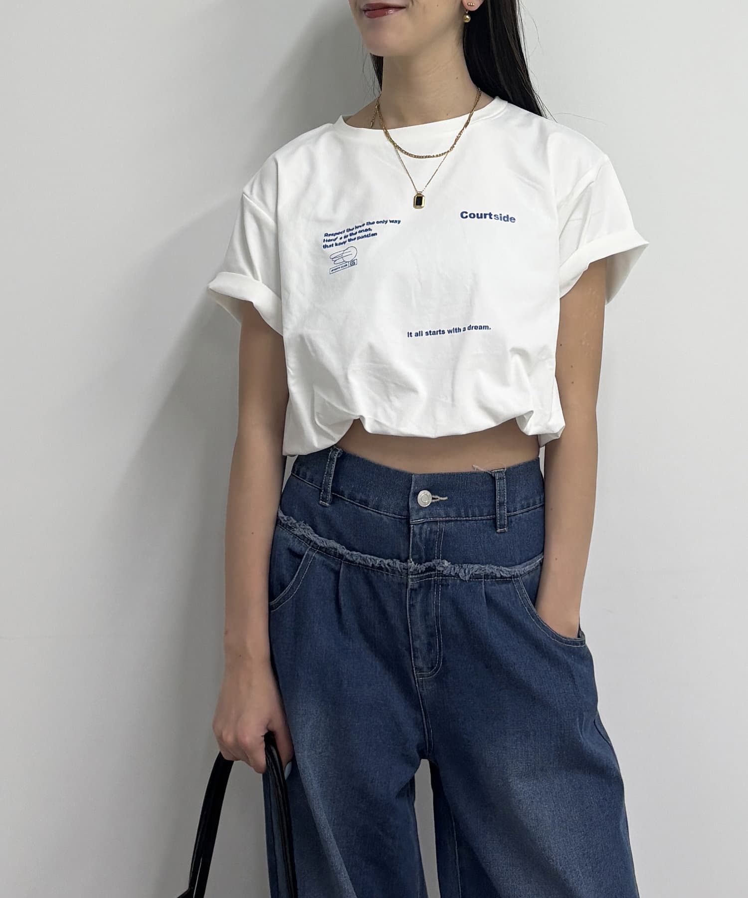 【2025SS】５つ多機能バルーンプリント刺繍Tシャツ【POINT】・着るだけで涼しく、夏場を快適に過ごせる・短丈でコンパクトなシルエット・フロントの刺繡のデザインが可愛く、裾にはバルーンデザインが特