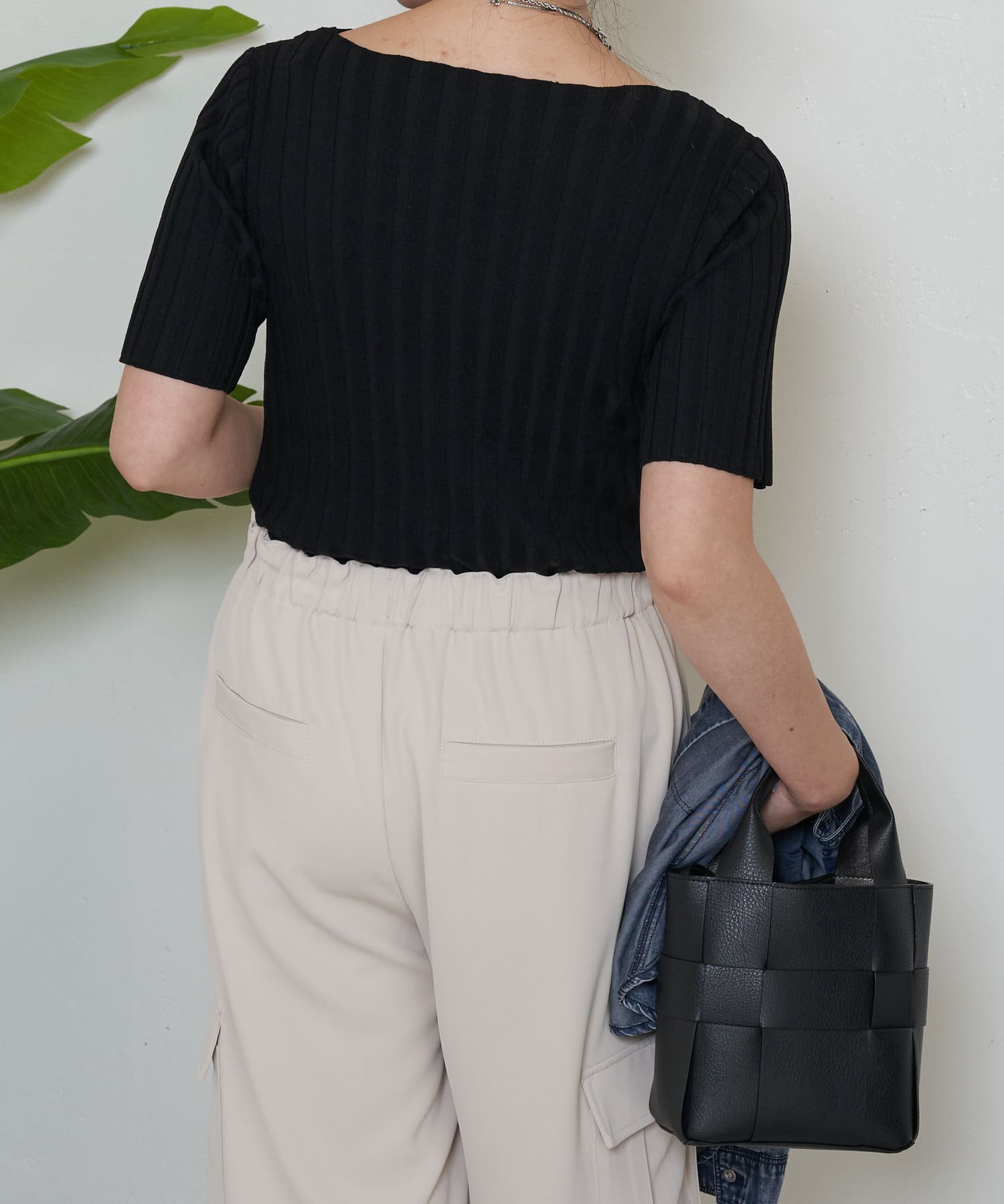 Jena　espace merveilleux(ジェナ　エスパスメルヴェイユ) 半袖リブニット