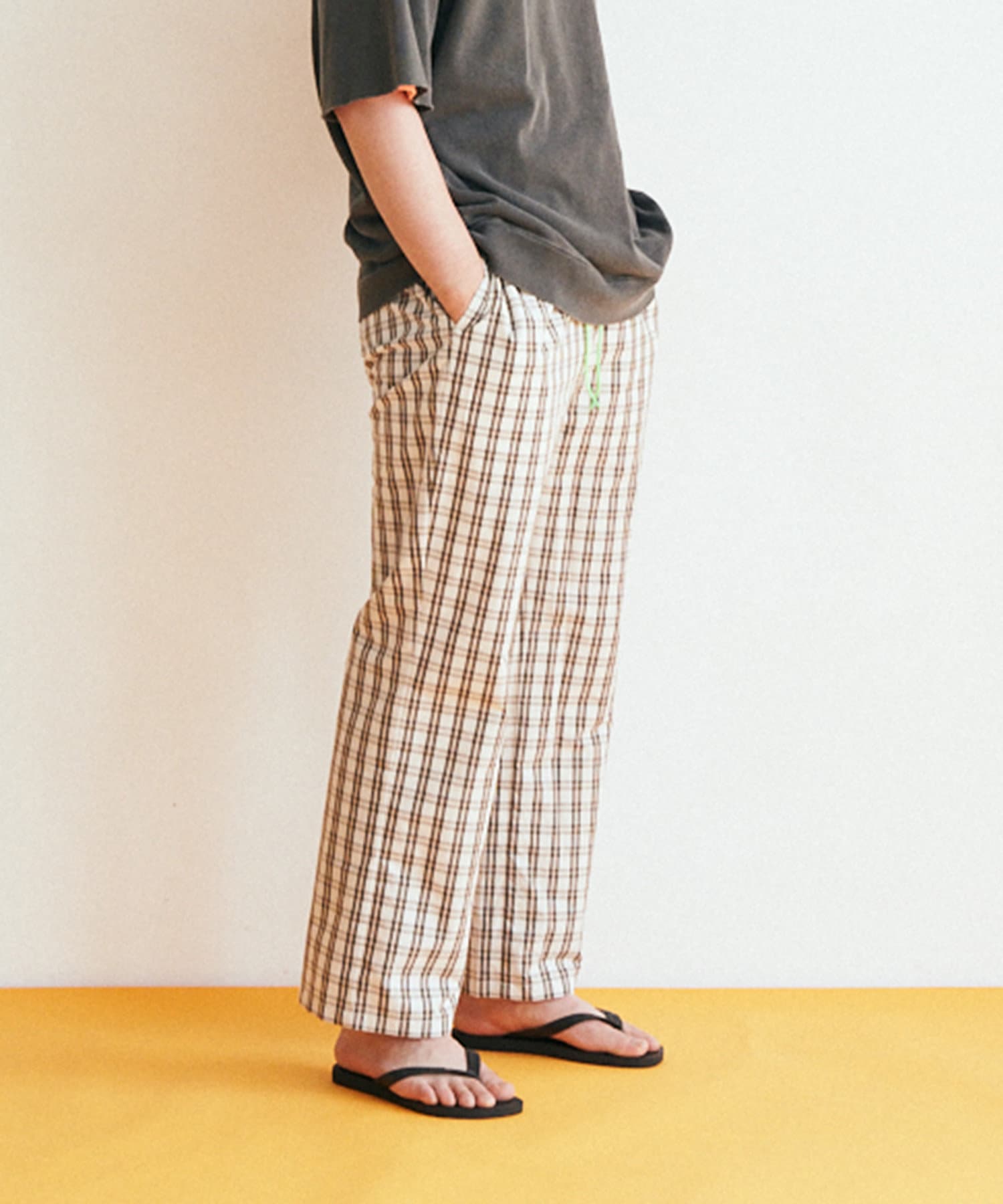 OUTLET(アウトレット) レディース 【Kastane】【WHIMSIC】チェックパンツ アイボリー
