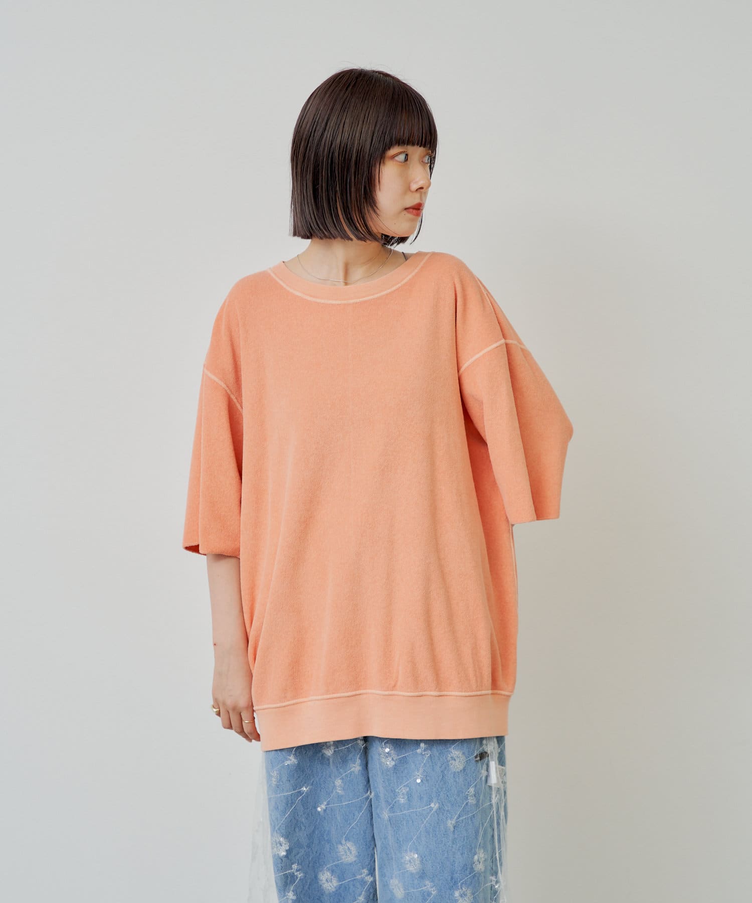 OUTLET(アウトレット) レディース 【Kastane】【WHIMSIC】リバーシブルパイルTシャツ オレンジ