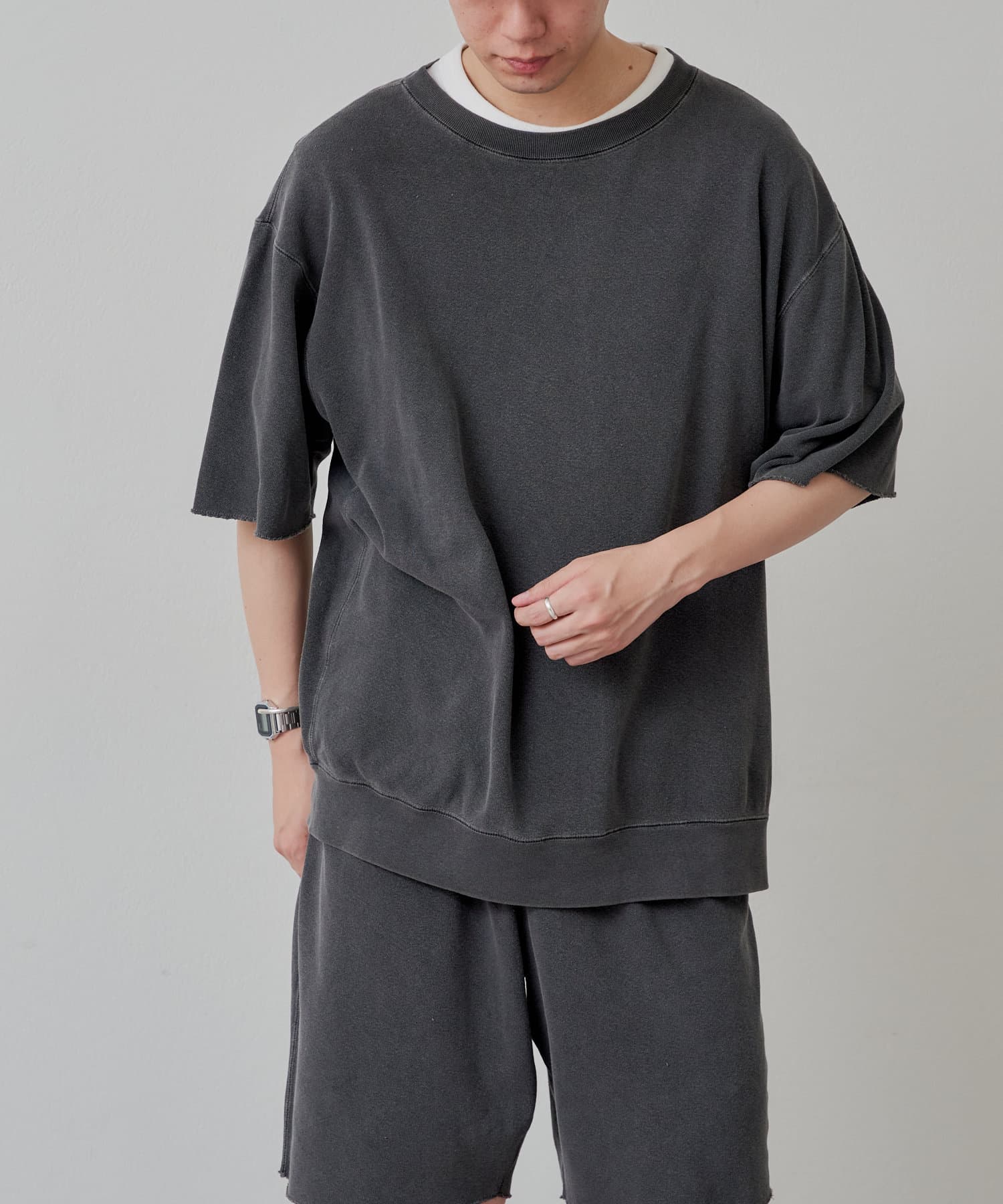 OUTLET(アウトレット) レディース 【Kastane】【WHIMSIC】リバーシブルパイルTシャツ チャコールグレー