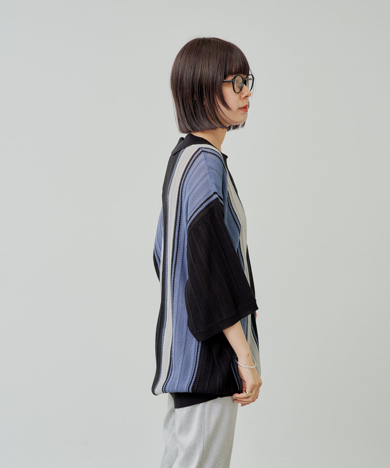 OUTLET(アウトレット) 【Kastane】【WHIMSIC】スキッパーネックジャガードニットプルオーバー
