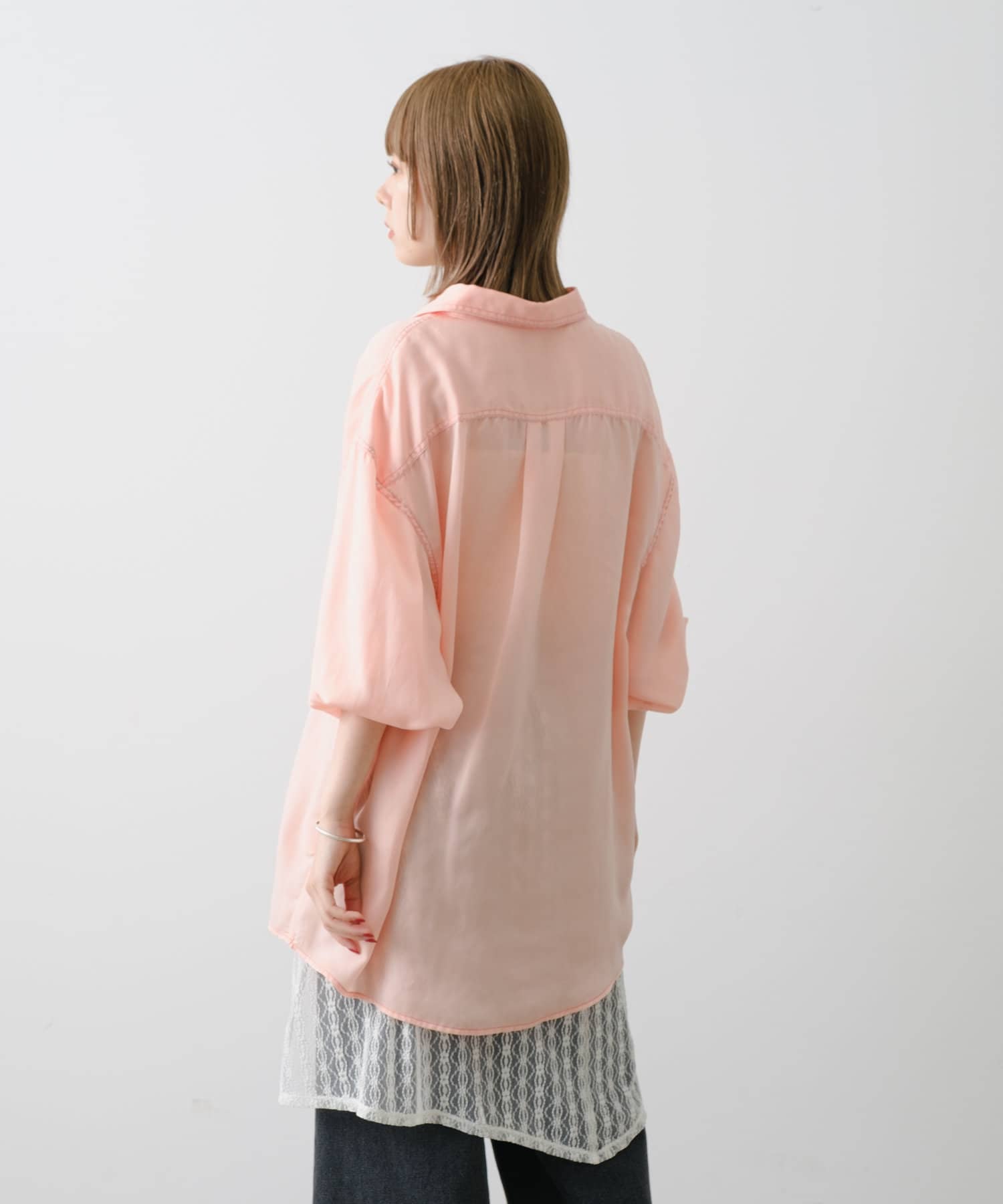 OUTLET(アウトレット) 【Kastane】【WHMSIC】オーバーダイサテンシャツ