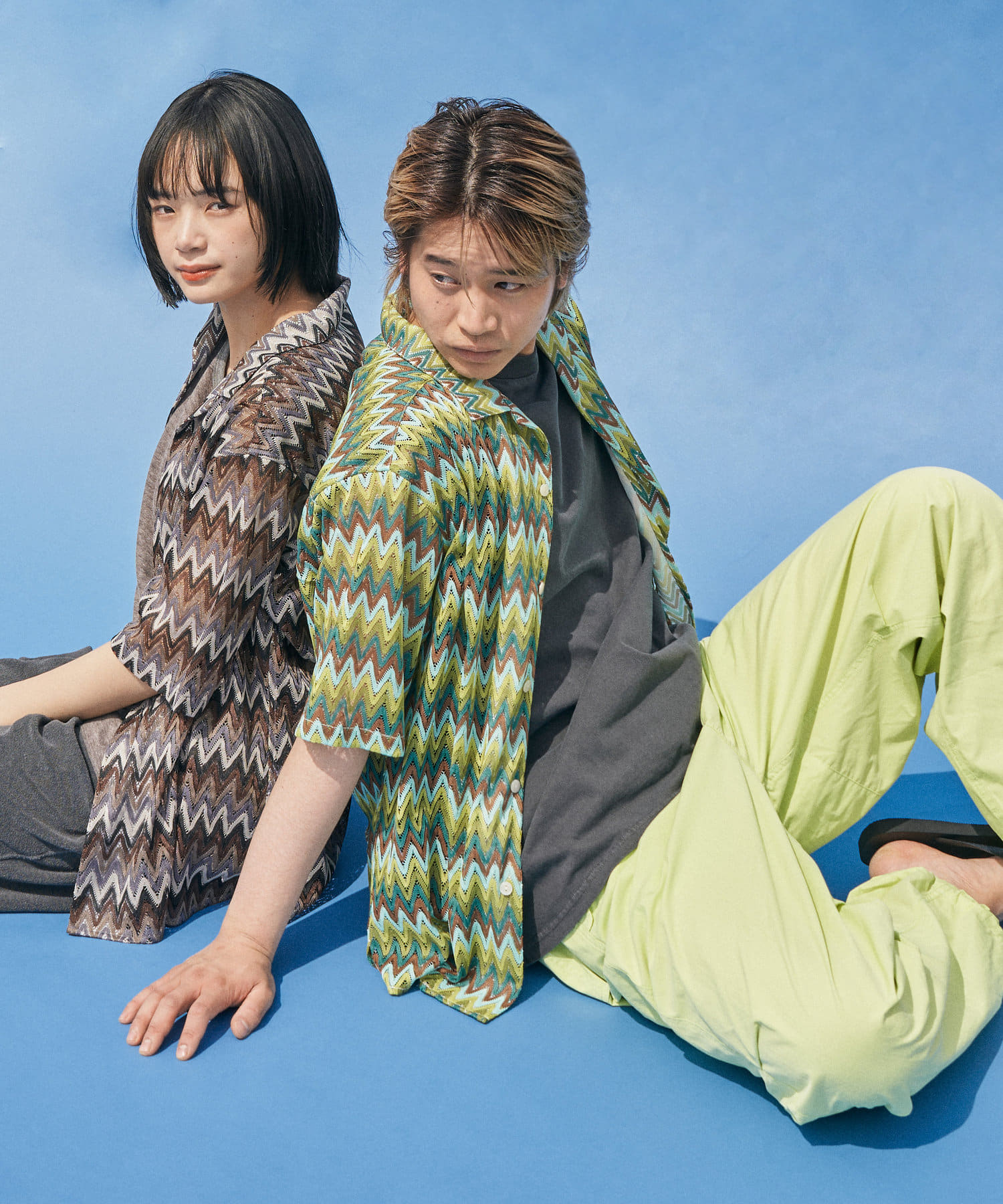 OUTLET(アウトレット) レディース 【Kastane】【WHIMSIC】オープンカラーレースシャツ グリーン