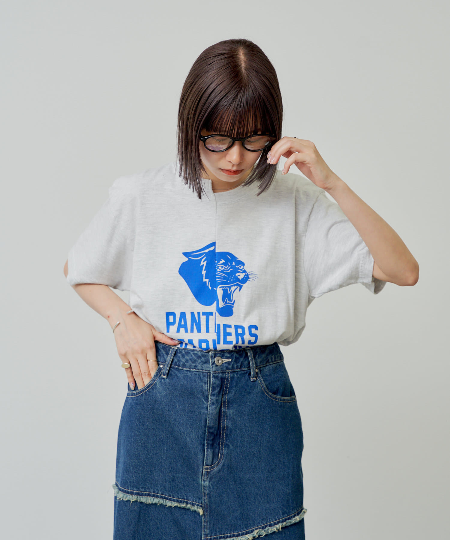 OUTLET(アウトレット) レディース 【Kastane】【WHIMSIC】リメイクプリントTシャツ シルバーその他2