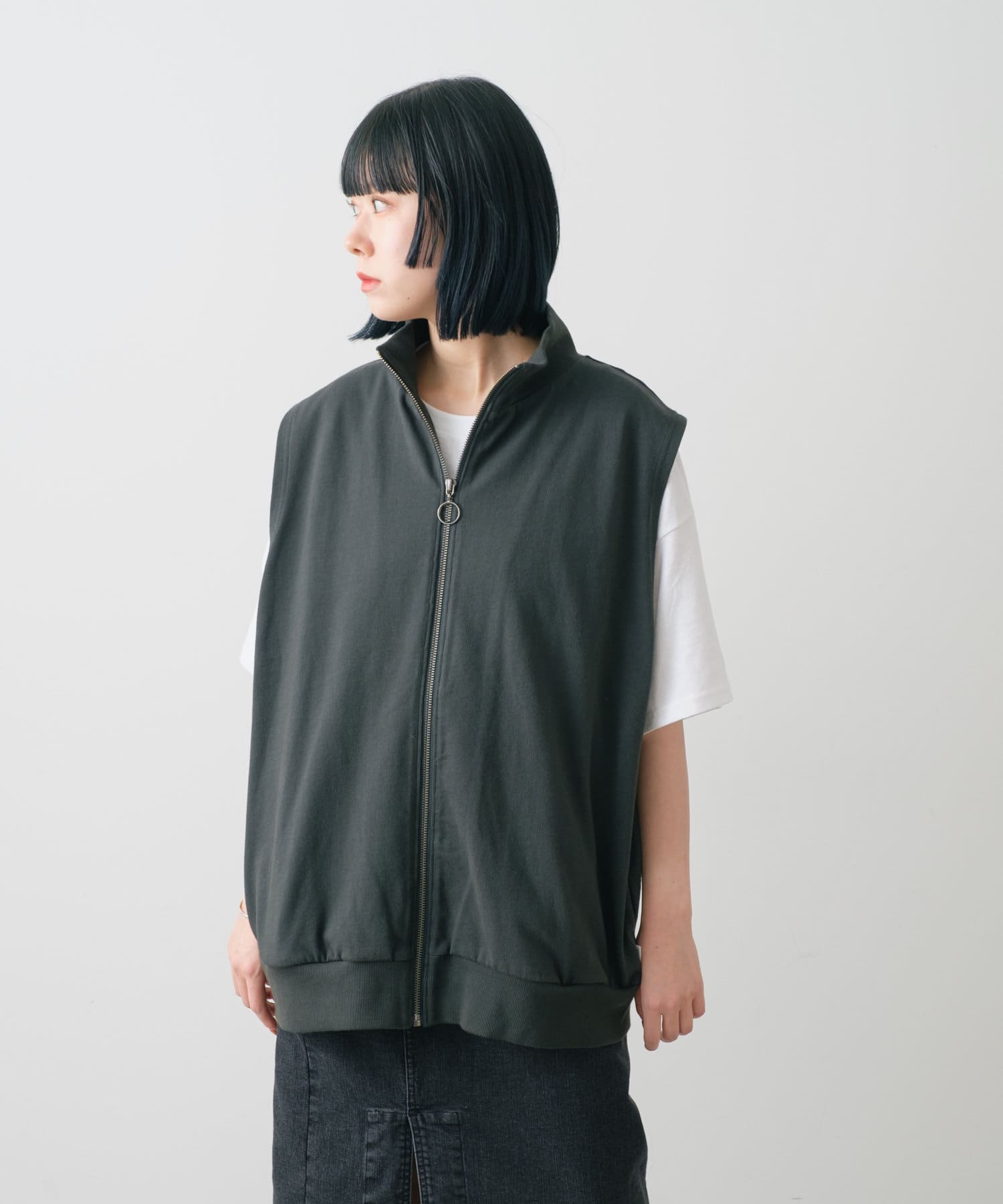 OUTLET(アウトレット) 【Kastane】【WHIMSIC】ヘビーウェイトカットソージップベスト