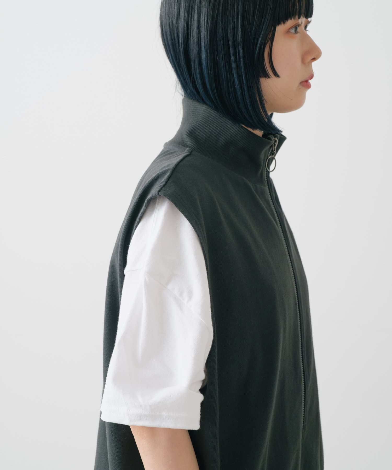 OUTLET(アウトレット) 【Kastane】【WHIMSIC】ヘビーウェイトカットソージップベスト