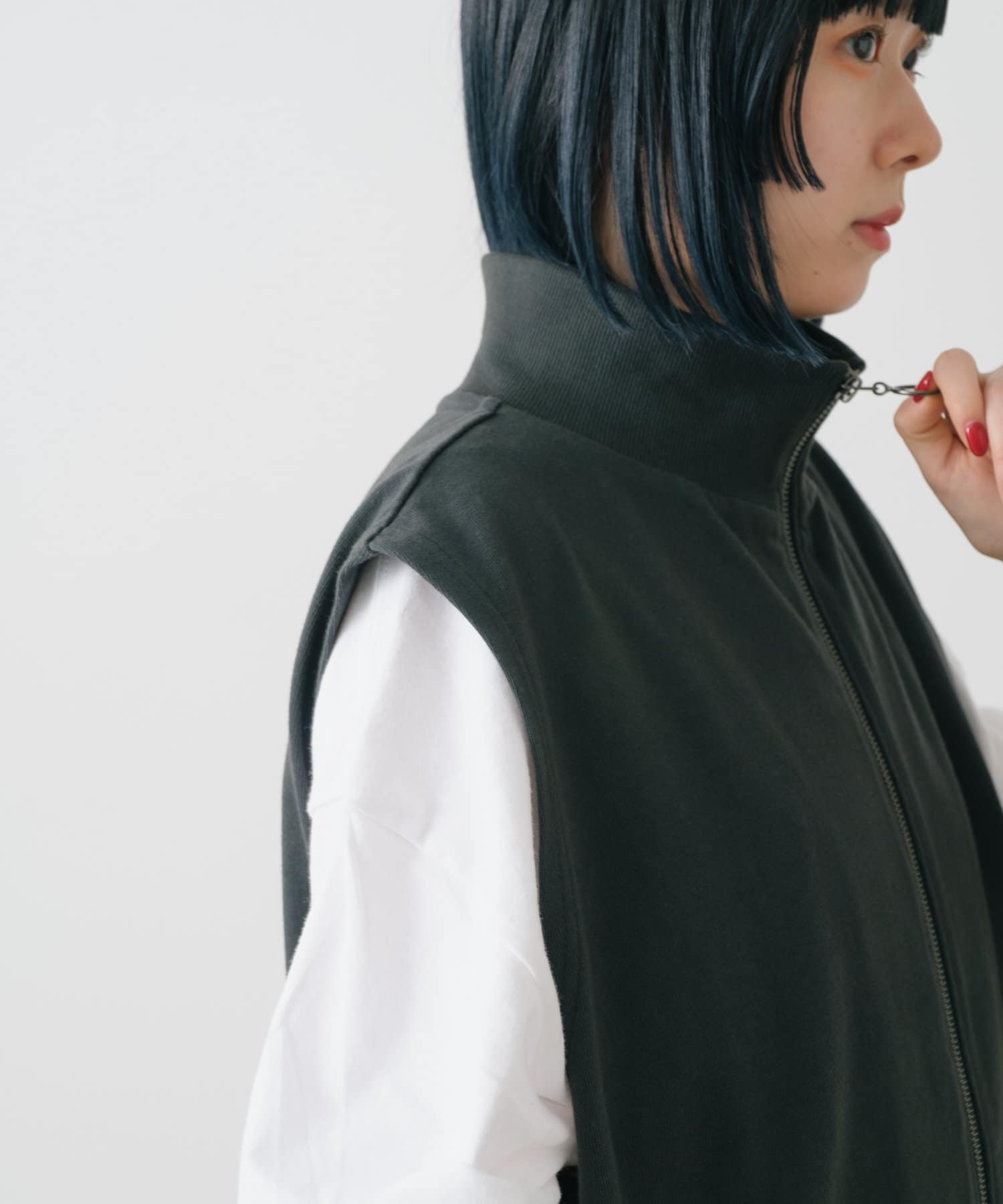 OUTLET(アウトレット) 【Kastane】【WHIMSIC】ヘビーウェイトカットソージップベスト