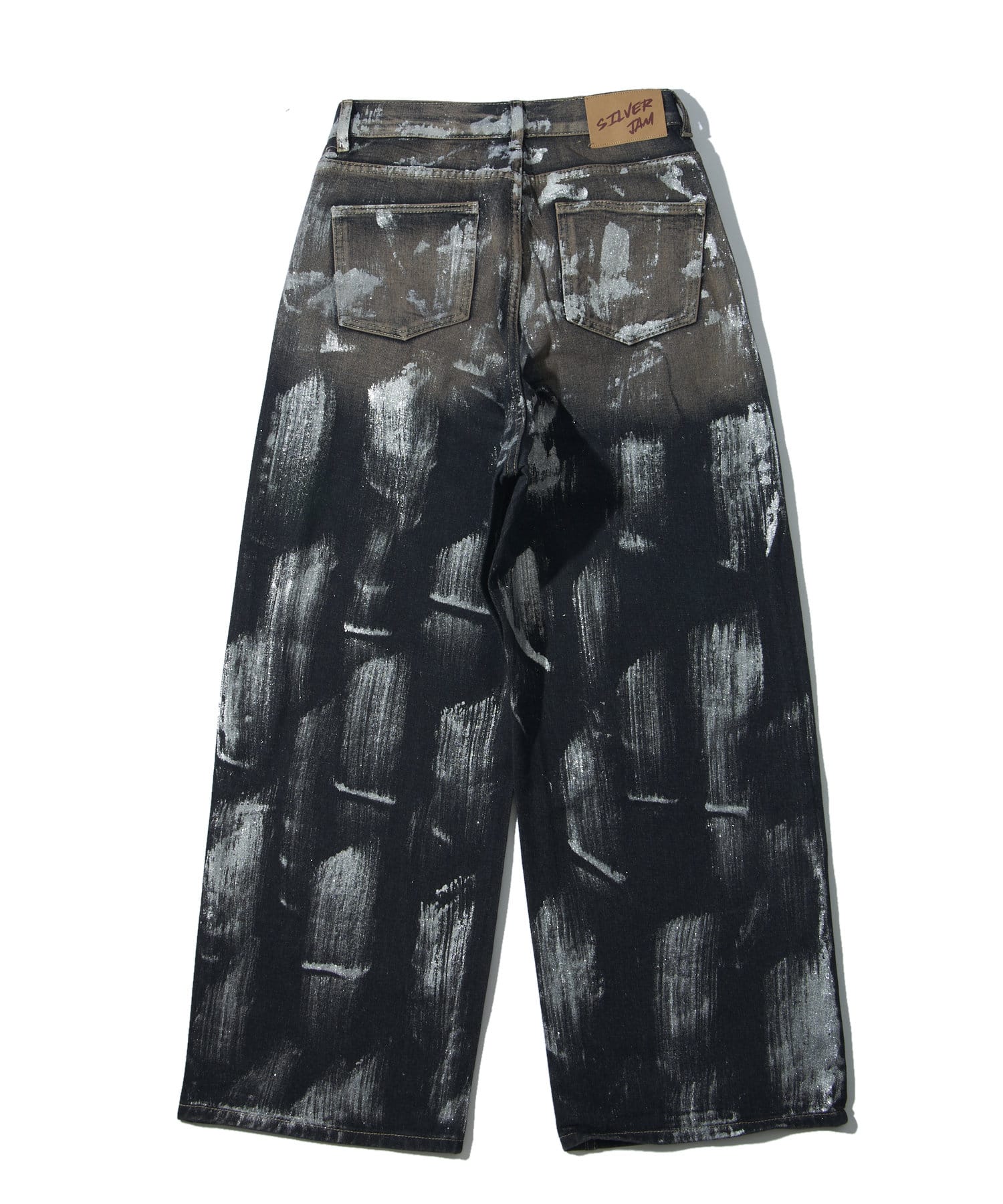 OUTLET(アウトレット) 【WHO'S WHO gallery】スラッシュポケット箔ワイドデニム