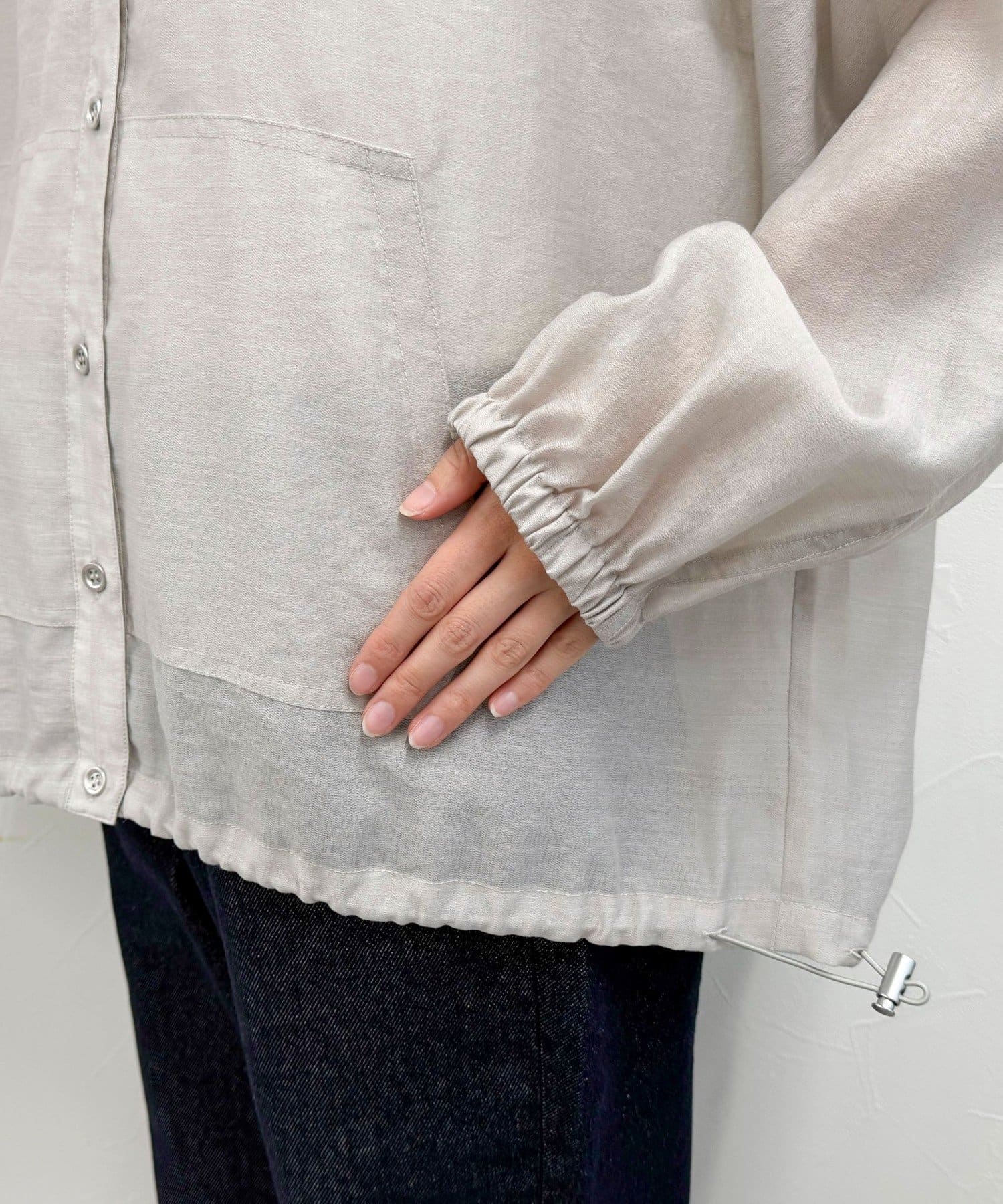 FREDY & GLOSTER(フレディ アンド グロスター) シアーフーディシャツブルゾン