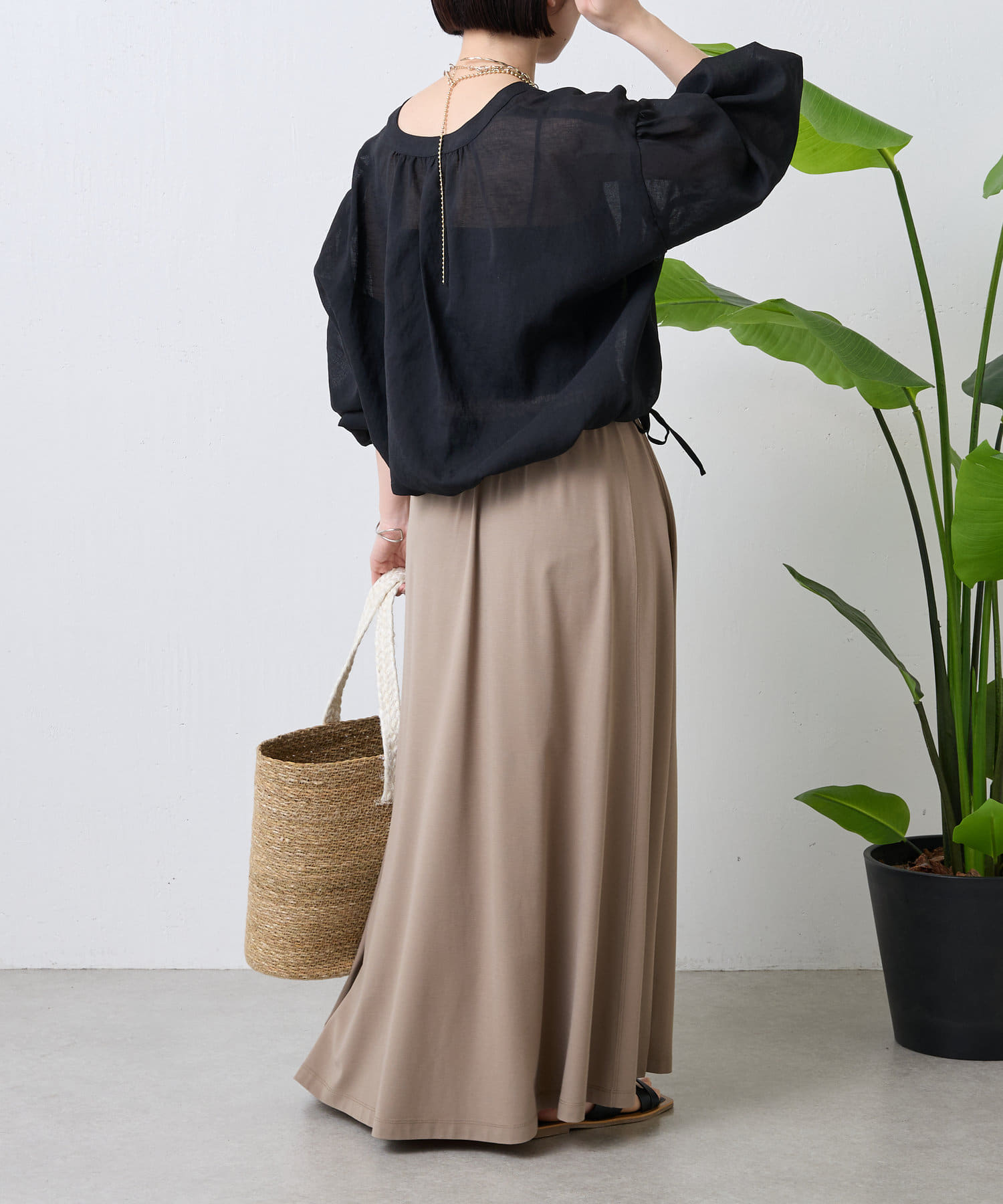 カットジョーゼットロングスカート | Jena espace merveilleux