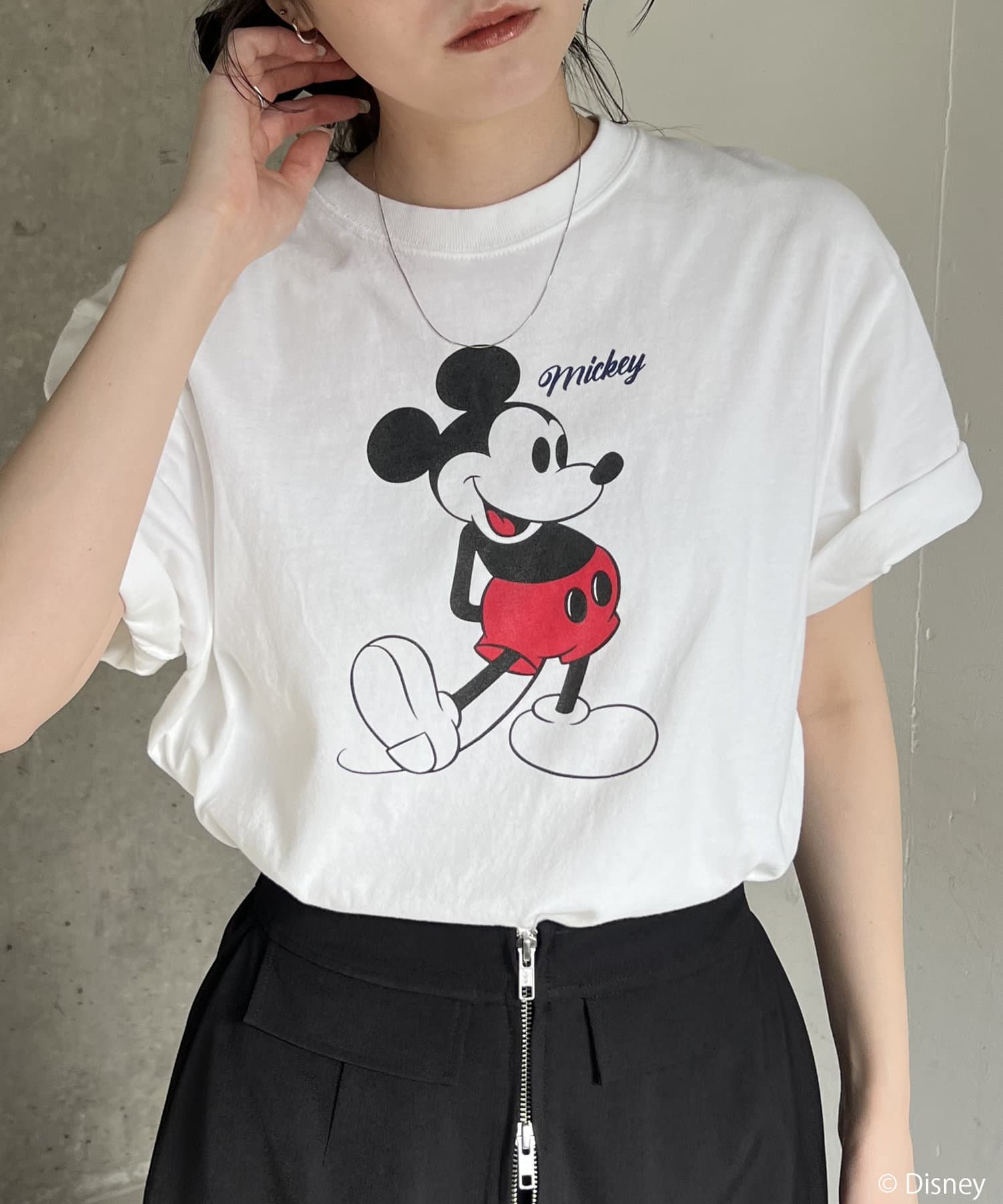 CAPRICIEUX LE'MAGE(カプリシュレマージュ) レディース 〈GOOD ROCK SPEED〉MICKEY / Tシャツ ホワイト