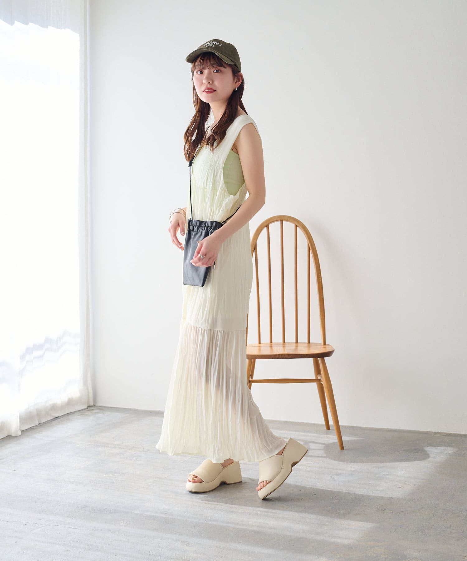 新色追加/WEB限定/低身長サイズ】ワッシャーシフォン無地