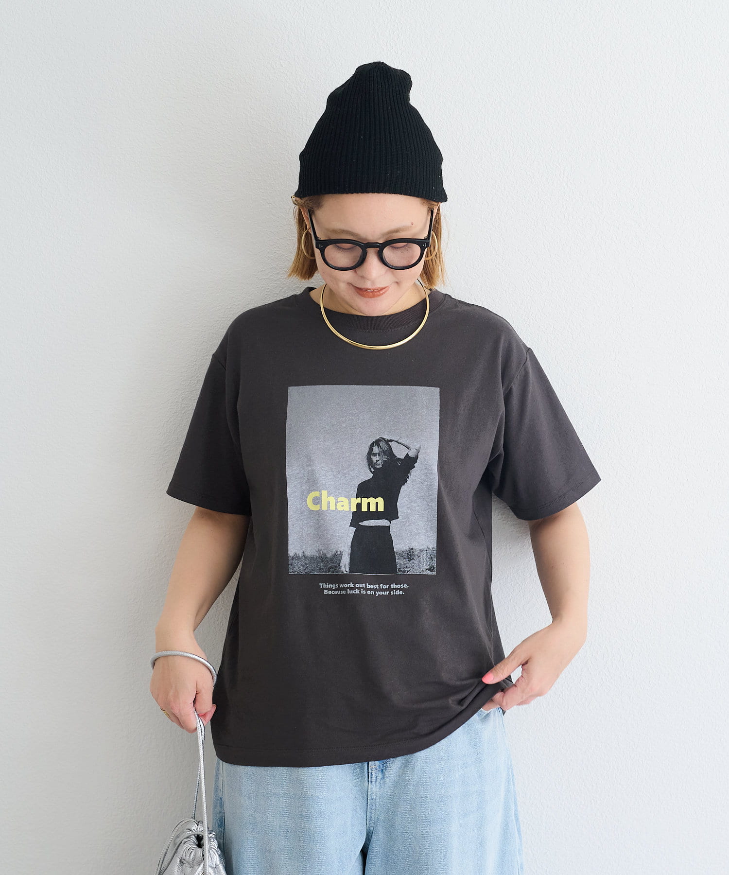 PUAL CE CIN(ピュアルセシン) 【＠remi_usus企画】CharmフォトプリントTシャツ