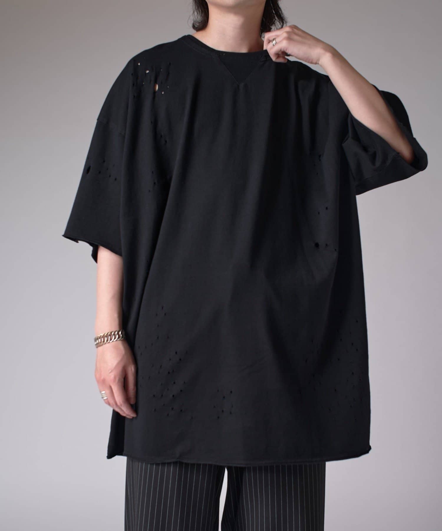 Lui's(ルイス)25SS SHOTGUN BIG Tショットガンで撃ったかのようなダメージデザインがポイント。雰囲気のあるＴシャツに仕上がりました。BASICなサイズ感のBASIC Tと